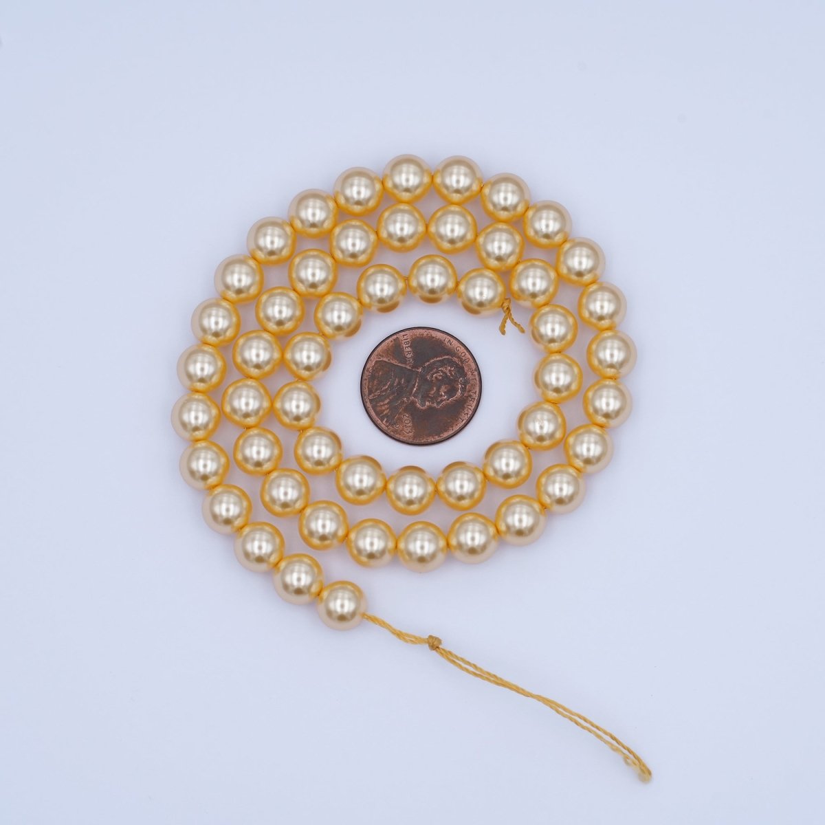 8mm Round White, Purple, Pink Shell Pearl Strand | WA - 2991 ~ WA - 3015 - DLUXCA