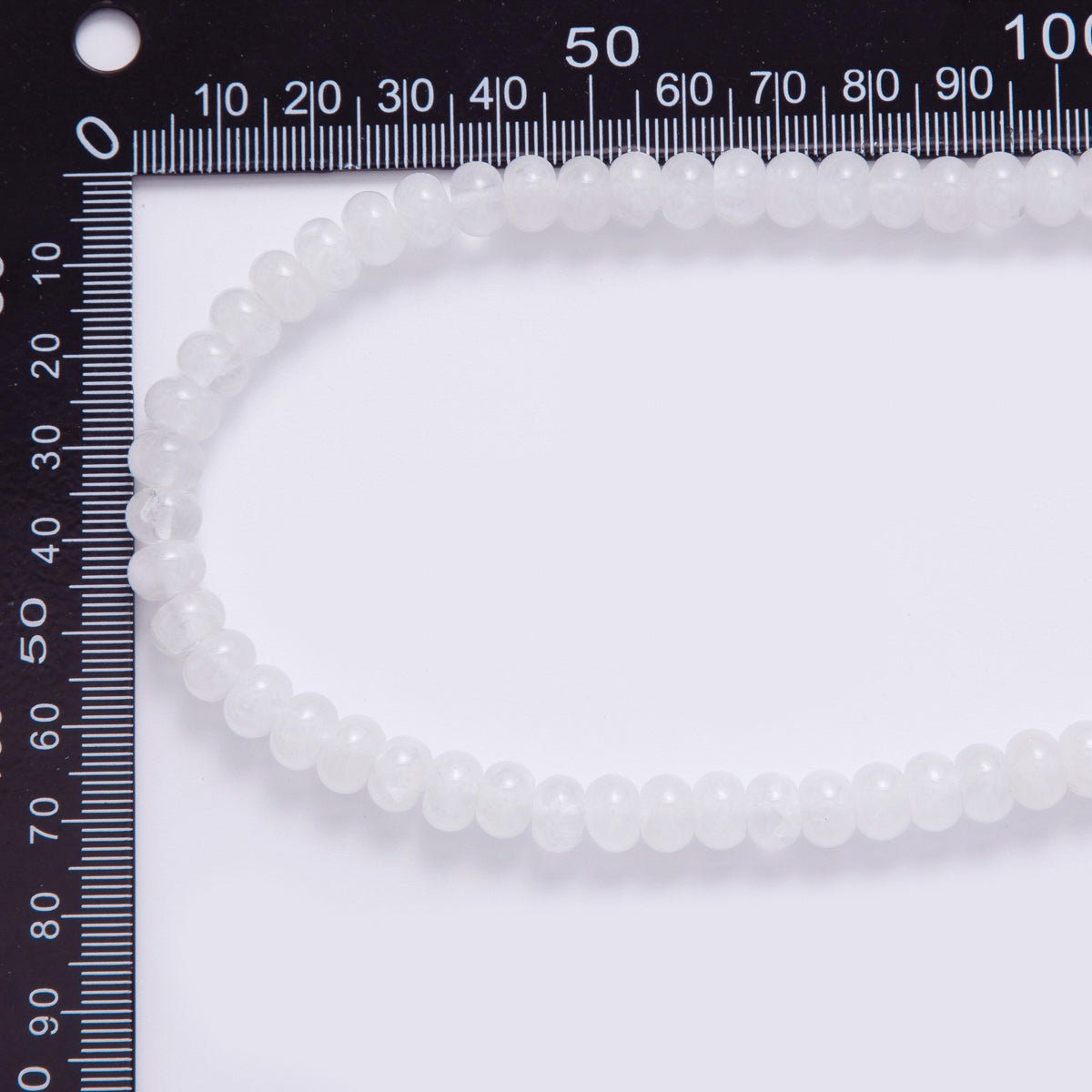 8mm White Quartz Rondelle Natural Gemstone Bead Strand Finding | WA - 03295 - DLUXCA
