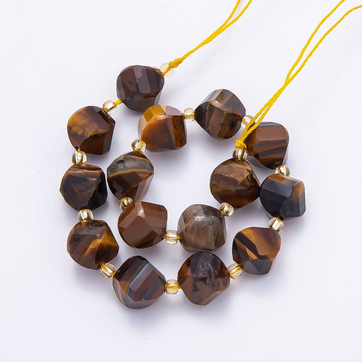 9mm Natural Gemstone Round Multifaceted Beads Strand Finding | WA-04760 ~ WA-04770 - DLUXCA