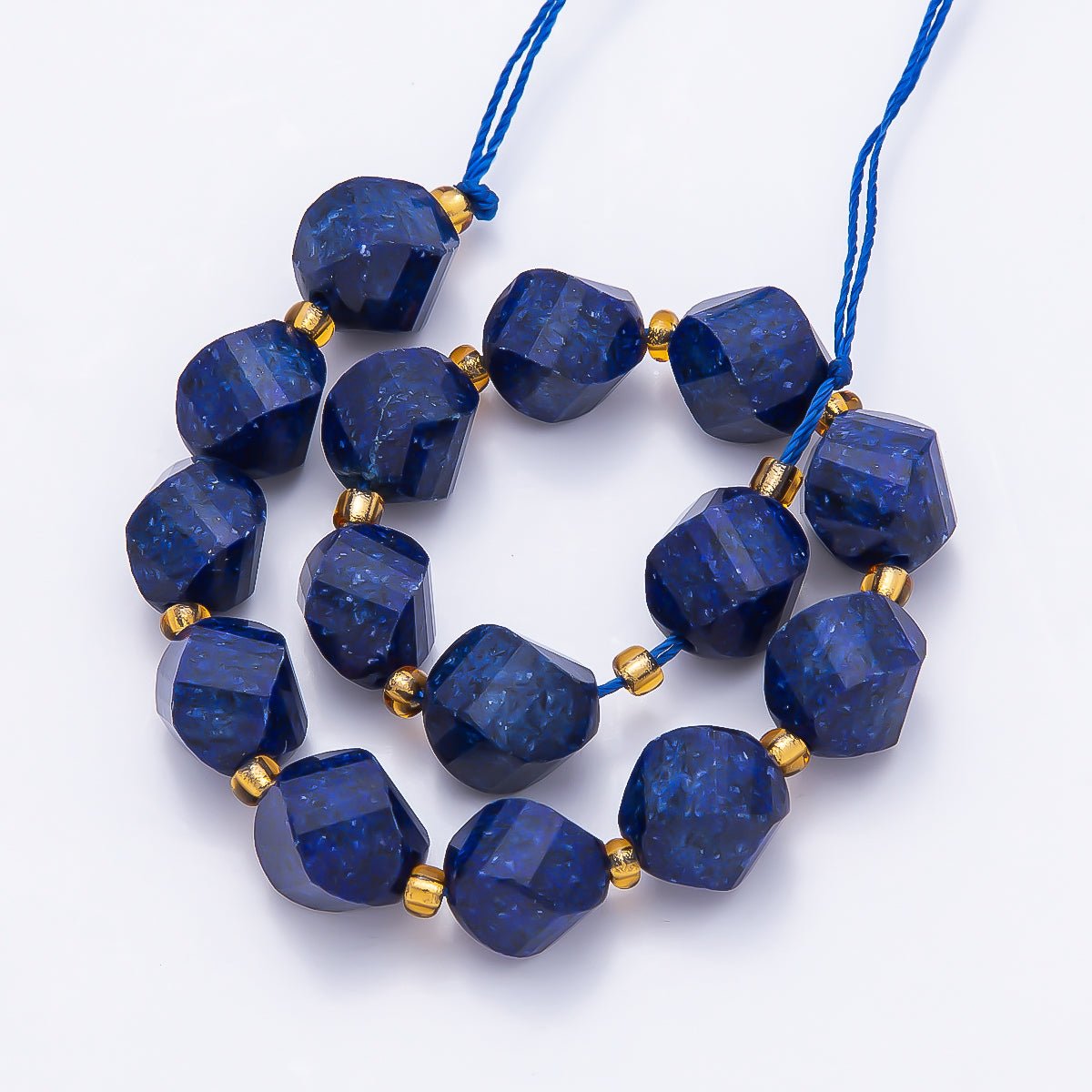 9mm Natural Gemstone Round Multifaceted Beads Strand Finding | WA-04760 ~ WA-04770 - DLUXCA