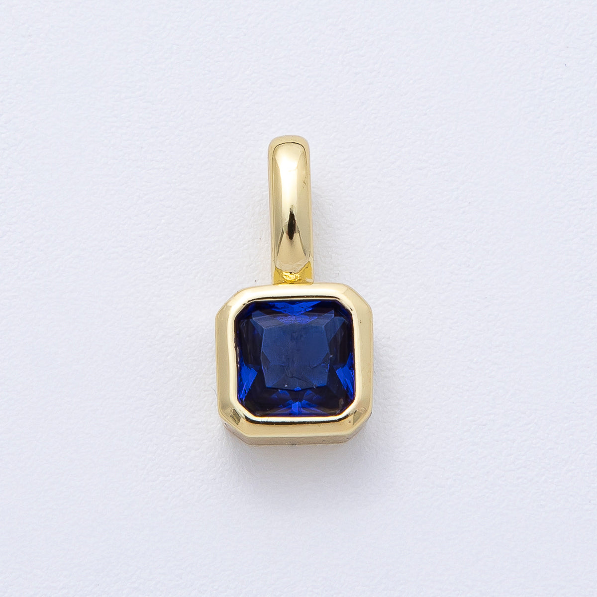 24K Gold Filled Birthstone Baguette CZ Pendant | AF1237 - AF1242