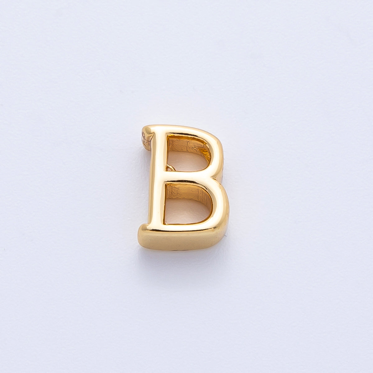 16K Gold Filled 8.5mm Minimalist Greek Initial Alphabet Letter Personalized Bead | AF235 - AF246