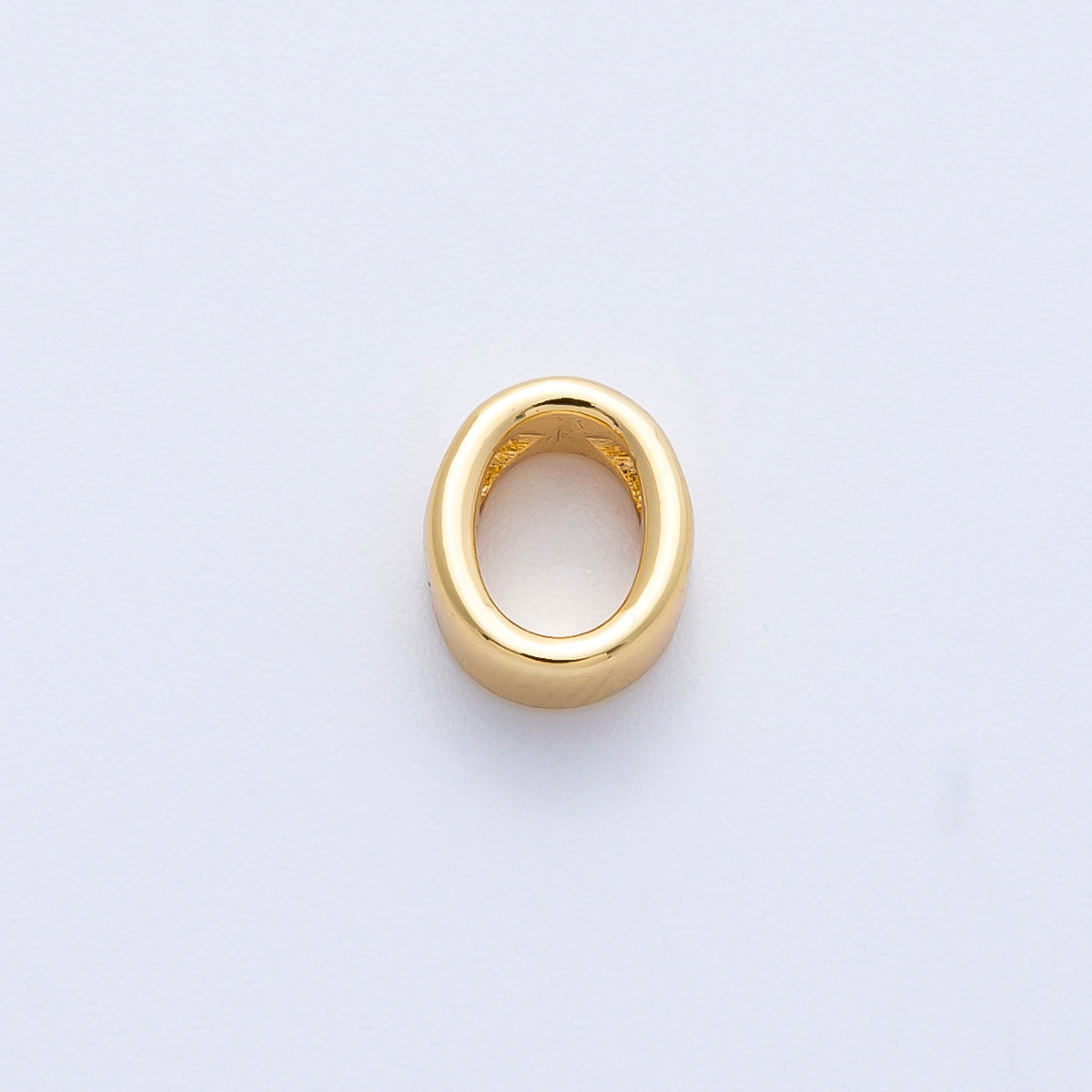 16K Gold Filled 8.5mm Minimalist Greek Initial Alphabet Letter Personalized Bead | AF235 - AF246