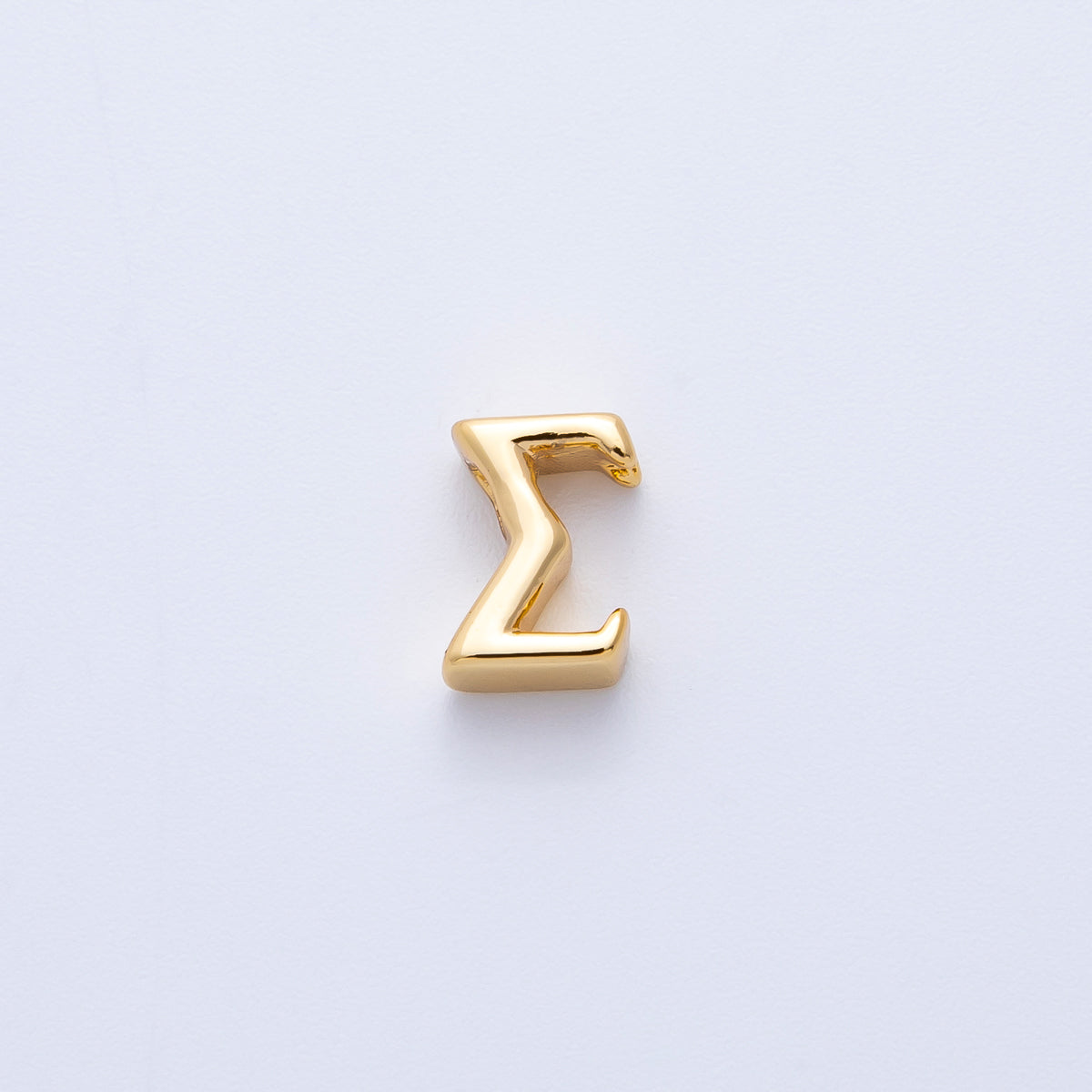 16K Gold Filled 8.5mm Minimalist Greek Initial Alphabet Letter Personalized Bead | AF235 - AF246