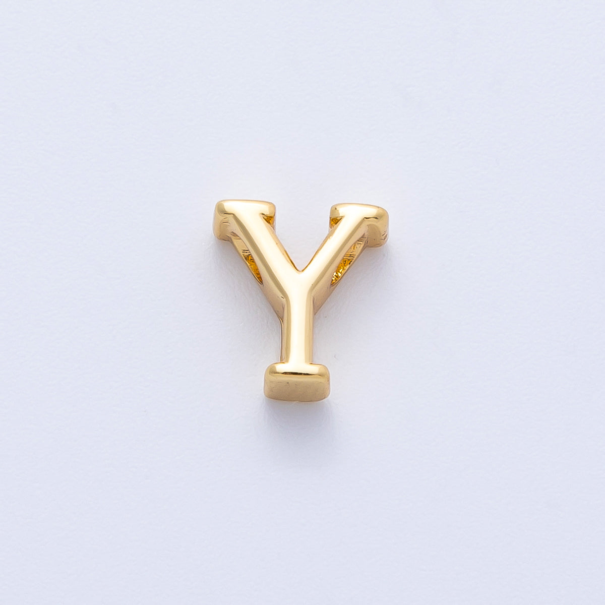 16K Gold Filled 8.5mm Minimalist Greek Initial Alphabet Letter Personalized Bead | AF235 - AF246
