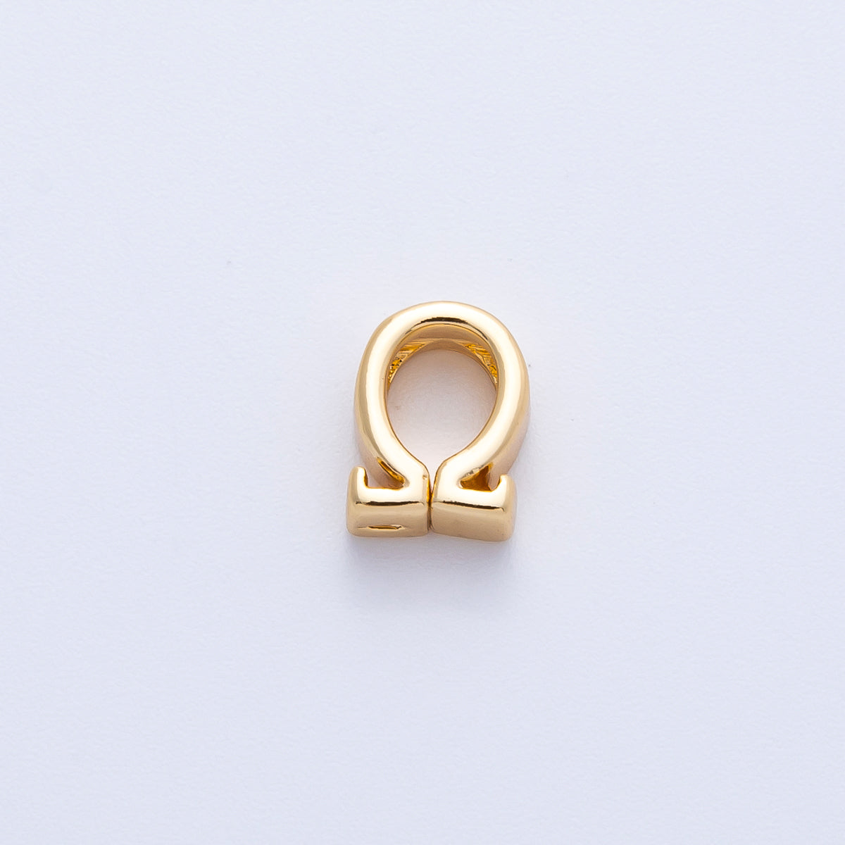 16K Gold Filled 8.5mm Minimalist Greek Initial Alphabet Letter Personalized Bead | AF235 - AF246