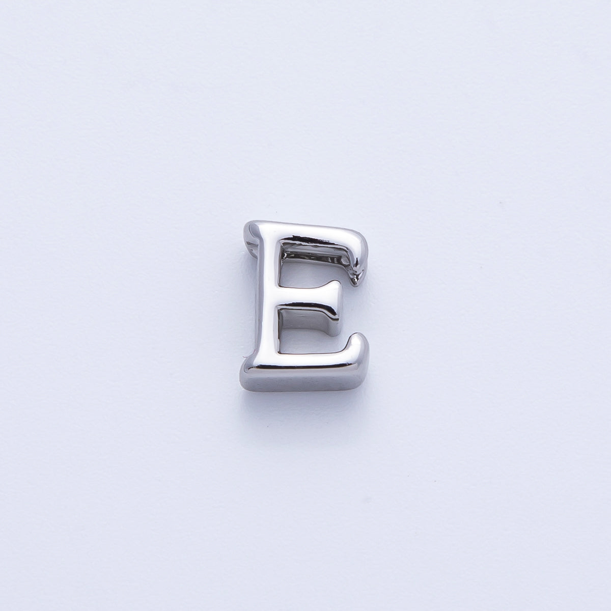 Rhodium Plated 8.5mm Minimalist Greek Initial Alphabet Letter Personalized Bead | AF248 - AF259