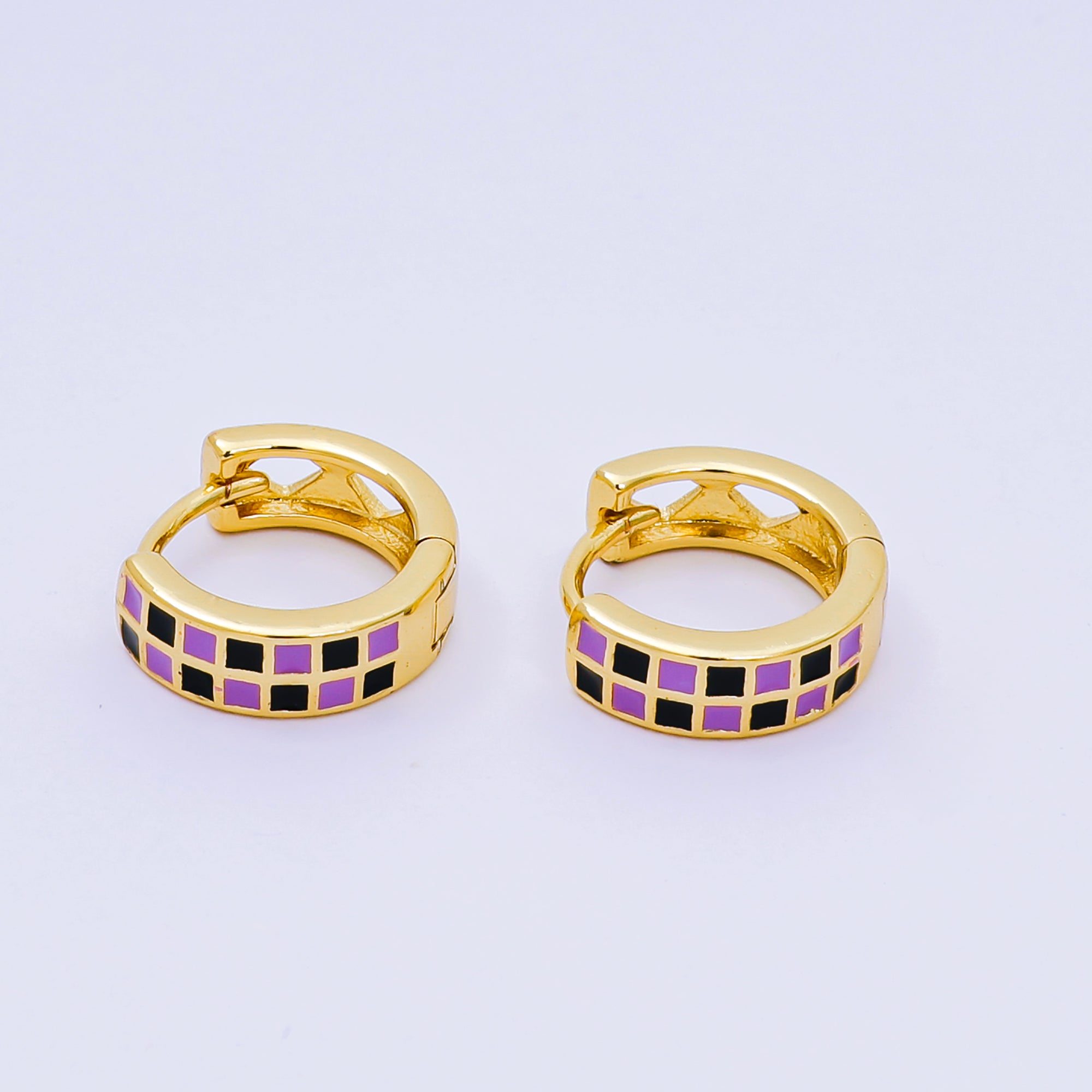 24K Gold Filled Micro Paved CZ Lucky Clover Stud Earrings