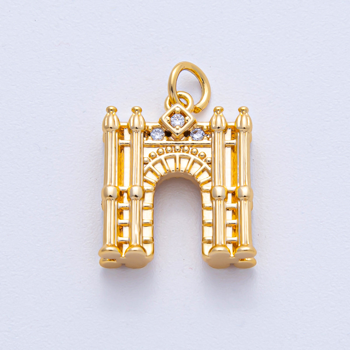 18k Gold Filled Mini England French Monument Castle Travel Inspired AK007