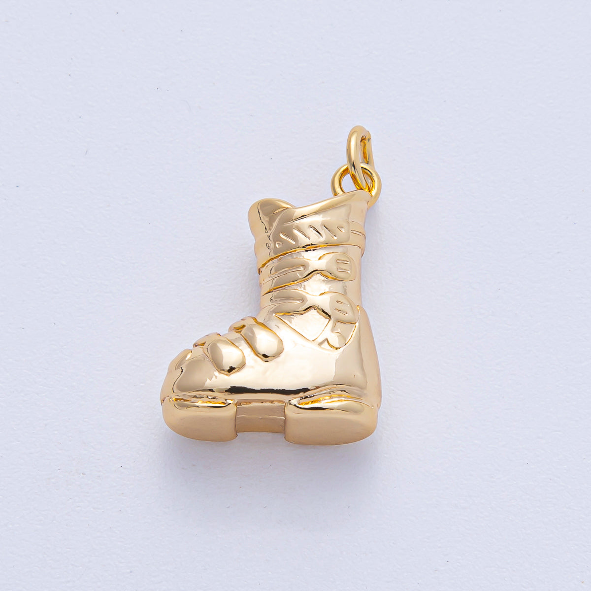 18K Gold Filled 18mm Hiking Boots 3D Multidimensional Charm | AK008