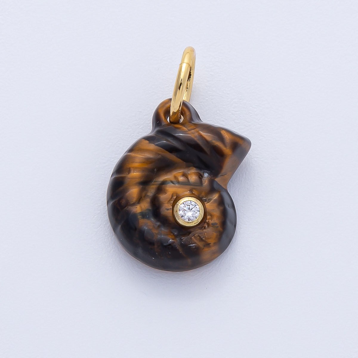 18K Gold Filled 16mm CZ Embedded Sea Shell Charm | AK135 - AK139