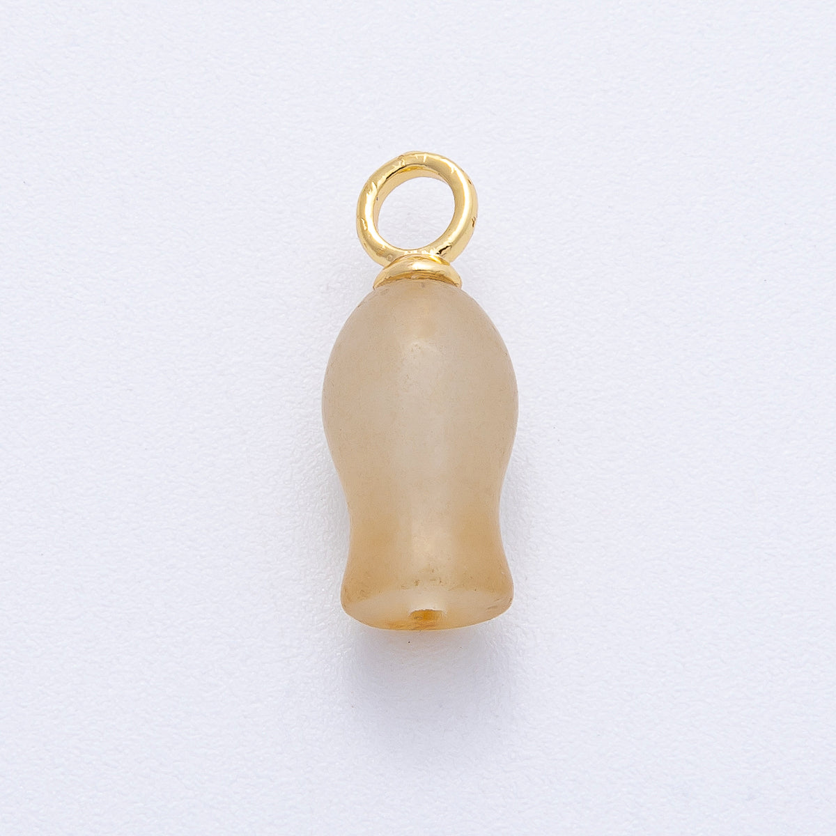 18K Gold Filled Yellow Citrine Geometric Gemstone Drop Charm | AK149