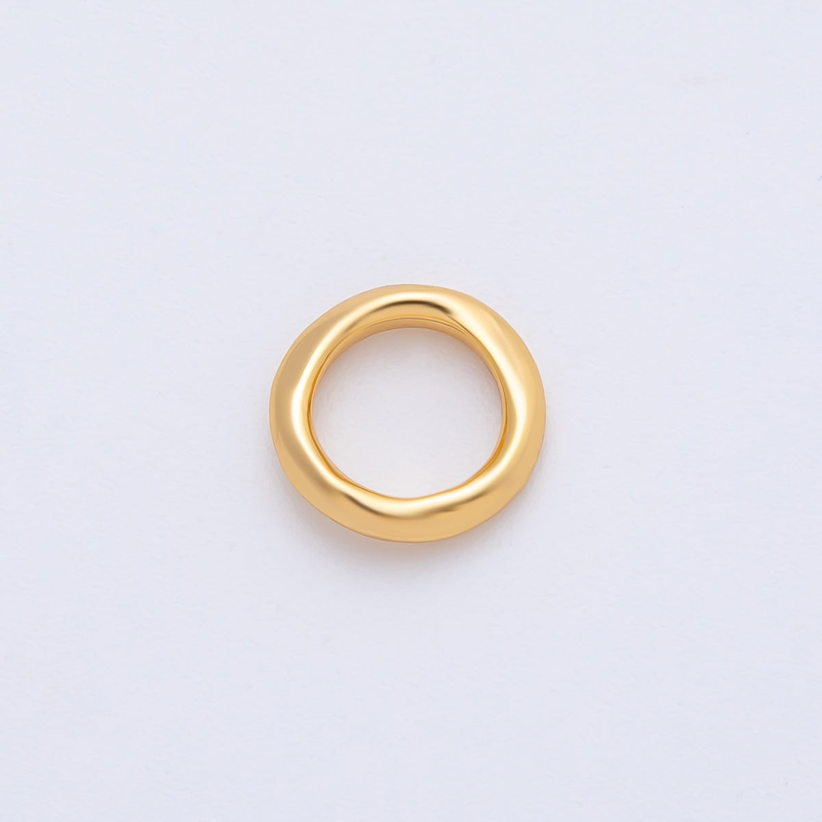 18K Gold Filled 11mm Minimalist Molten Round Dainty Bead | B405