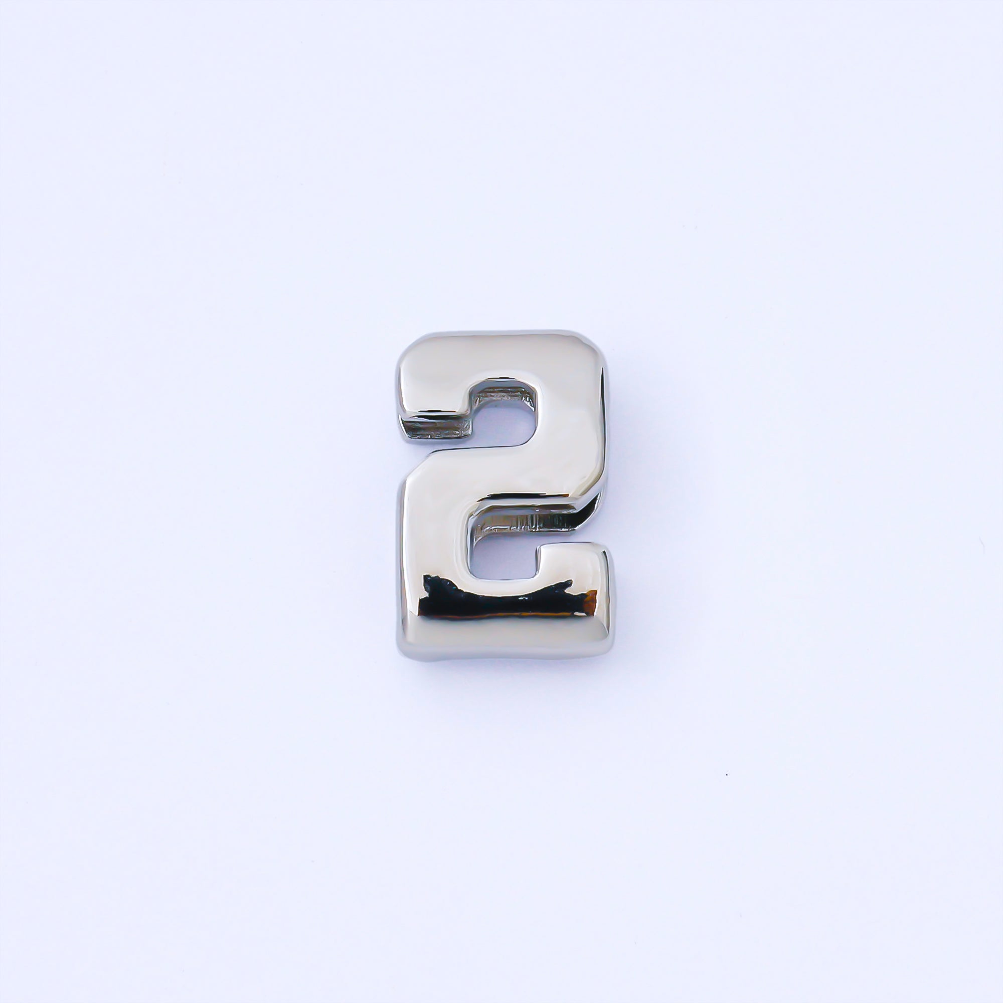 24K Gold Filled 20mm Minimalist Number 0-9 Numerology Bead in Silver & Gold | B489 - B850