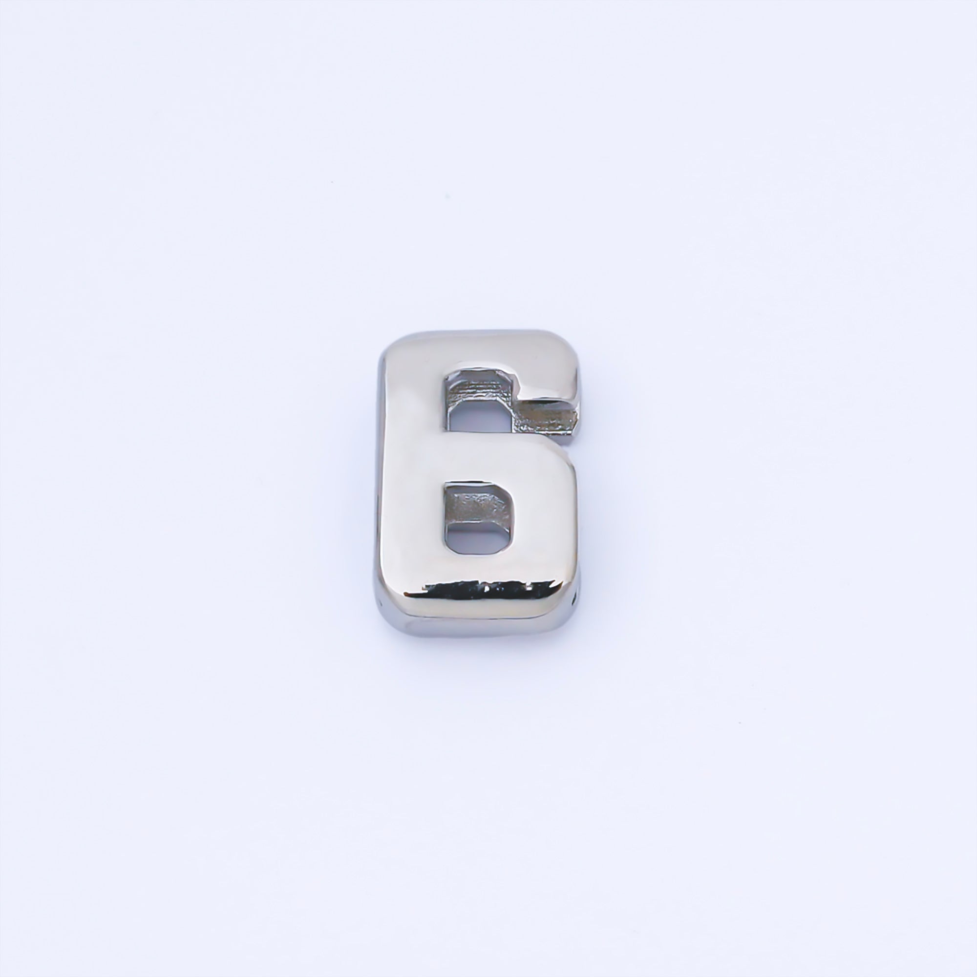 24K Gold Filled 20mm Minimalist Number 0-9 Numerology Bead in Silver & Gold | B489 - B850