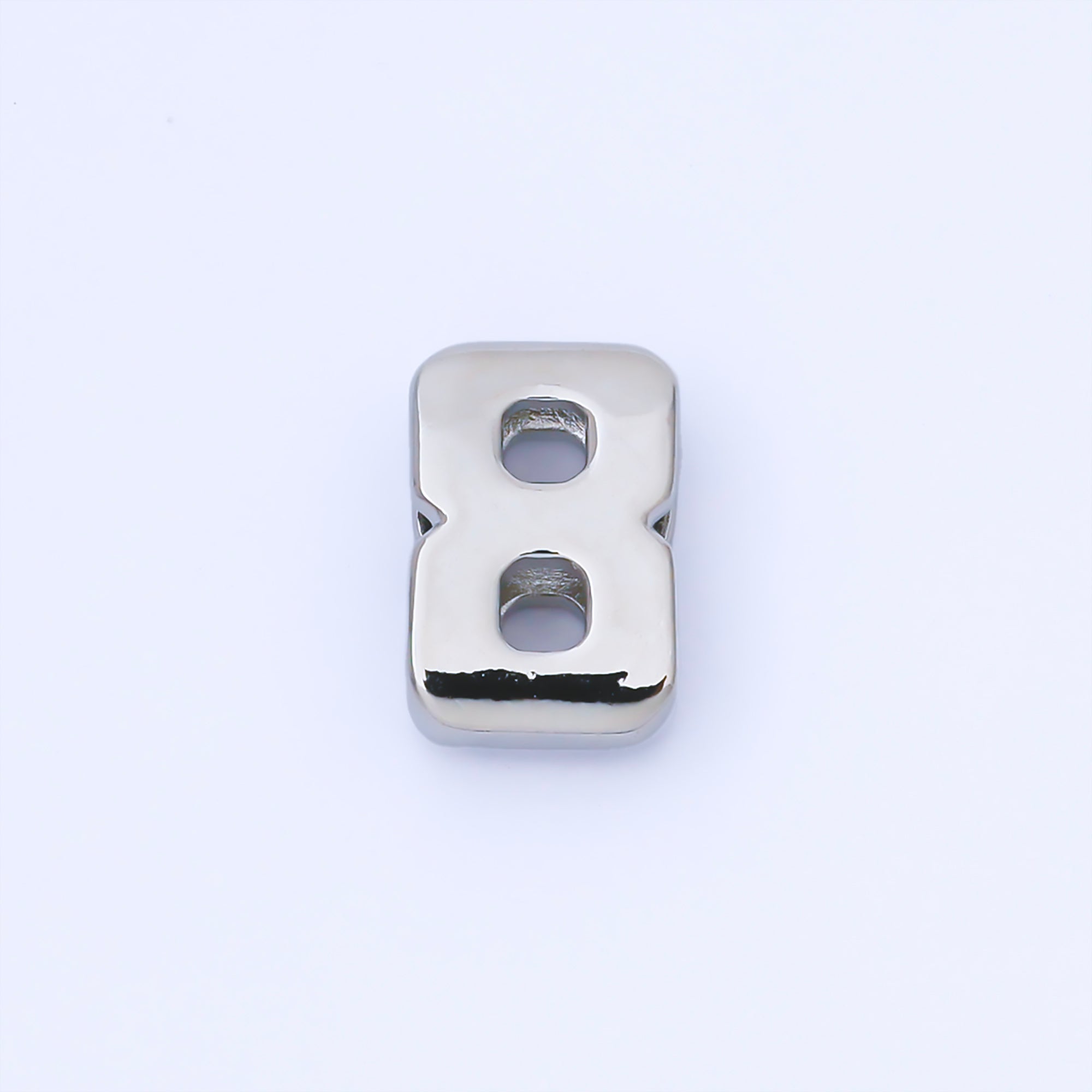 24K Gold Filled 20mm Minimalist Number 0-9 Numerology Bead in Silver & Gold | B489 - B850