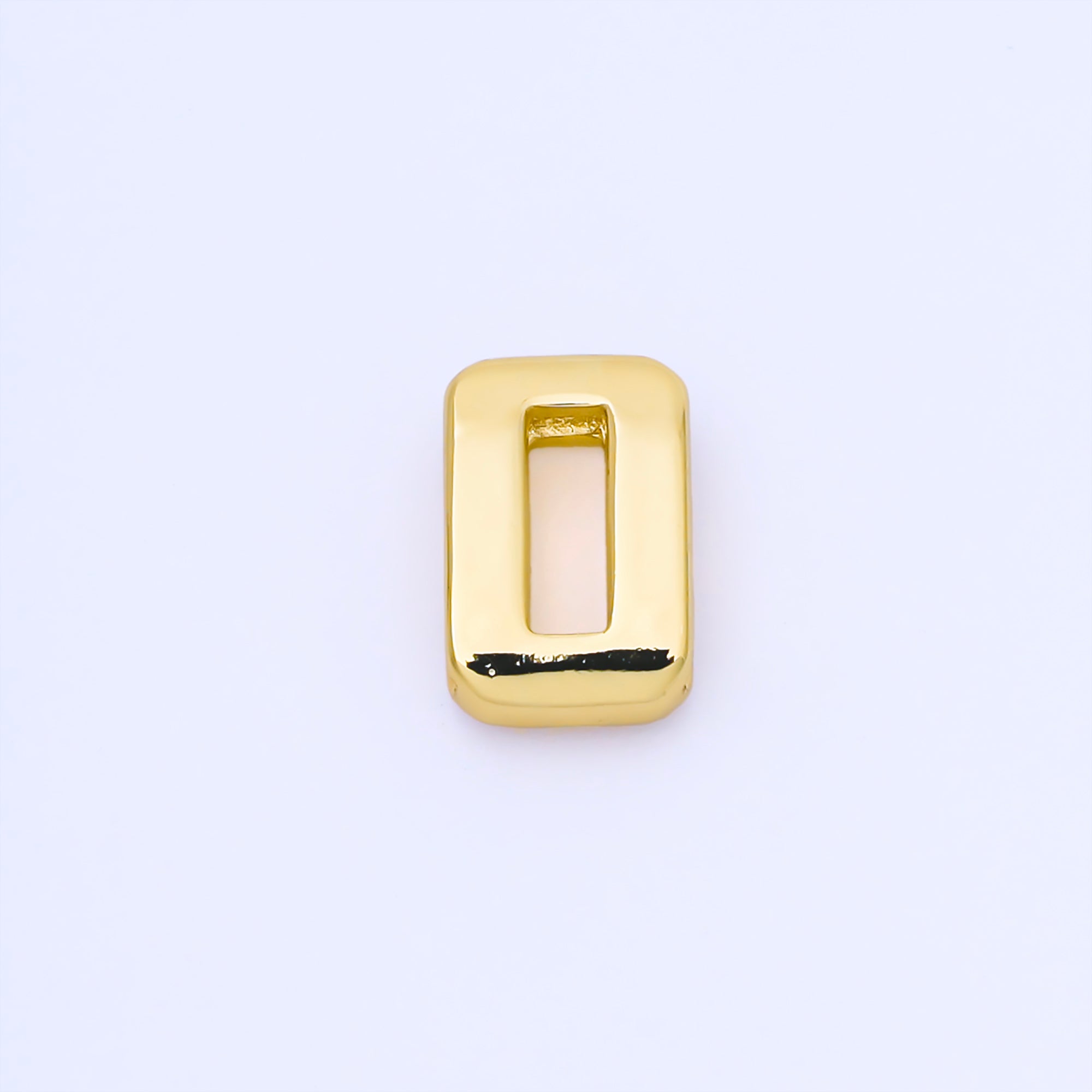 24K Gold Filled 20mm Minimalist Number 0-9 Numerology Bead in Silver & Gold | B489 - B850