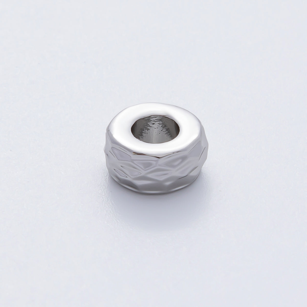 18K Gold Filled 9.6mm Minimalist Textured Spacer Bead | B537