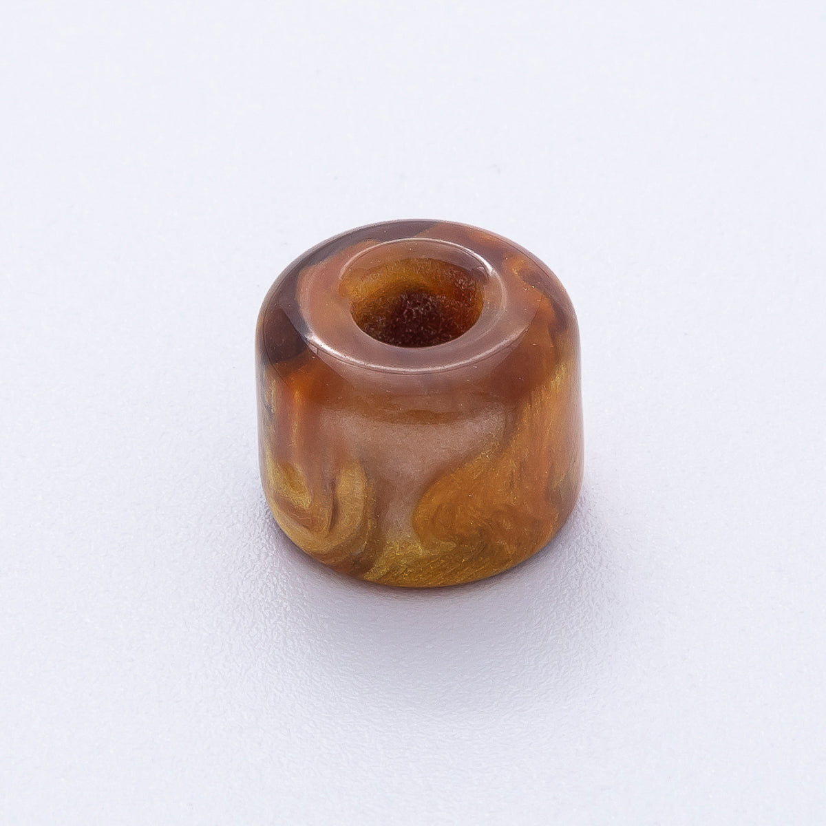 12.5mm Blue, Pink, Grey, Yellow, Brown Glitter Acrylic Resin Rondelle Bead | B549 - B851