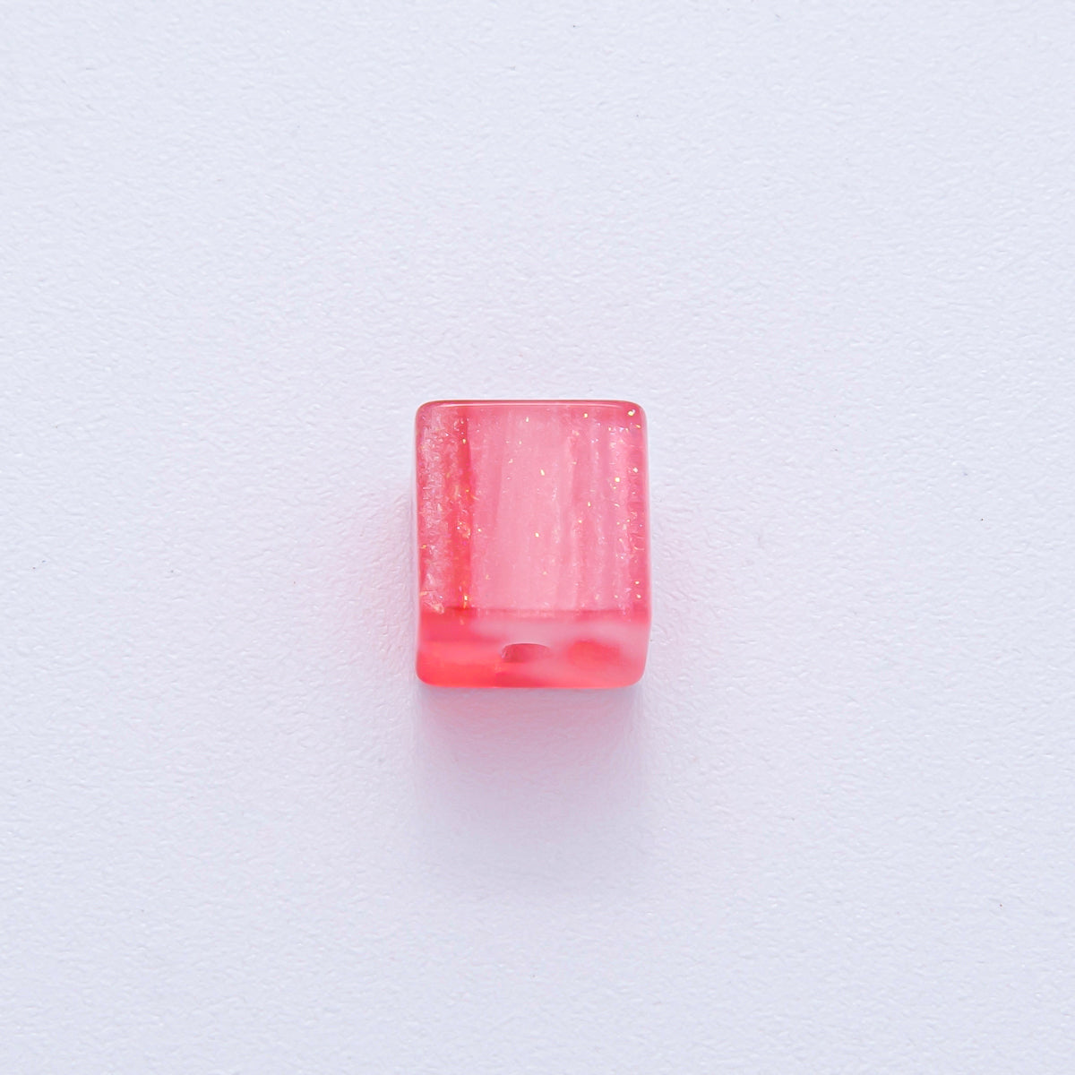 8mm Black, Purple, Orange, White, Green, Red Glitter Resin Square Bead Set ( 10 pcs ) | B566 - B568