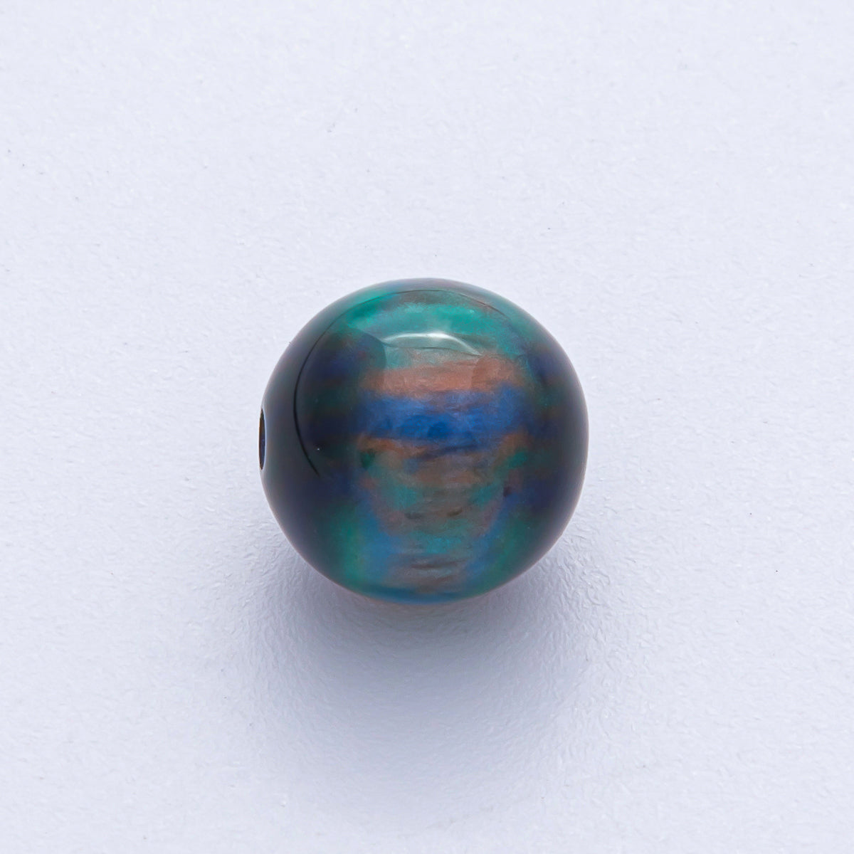 12mm Dark Teal, Yellow, Blue, Purple, Brown, Green Glitter Resin Round Bead | B569 - B583