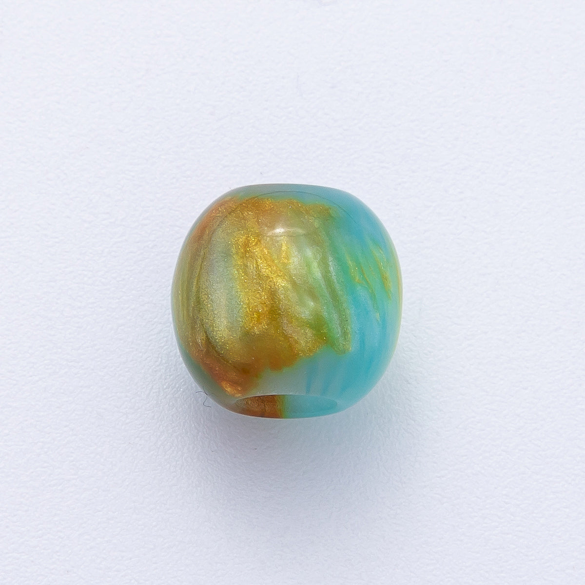 10 pcs 12mm Green, Red, Blue, Grey Multicolor Glitter Resin Round Bead Set | B606 B607