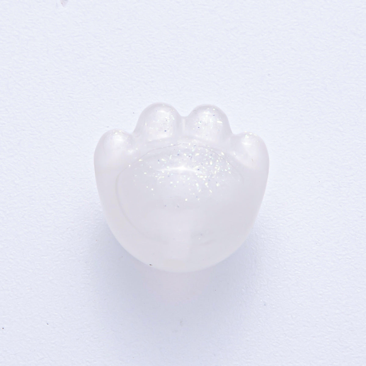 15mm Grey, Red, Blue, Green, Pink, White, Purple Glitter Resin Paw Print Pet Animal Bead | B653 - B657