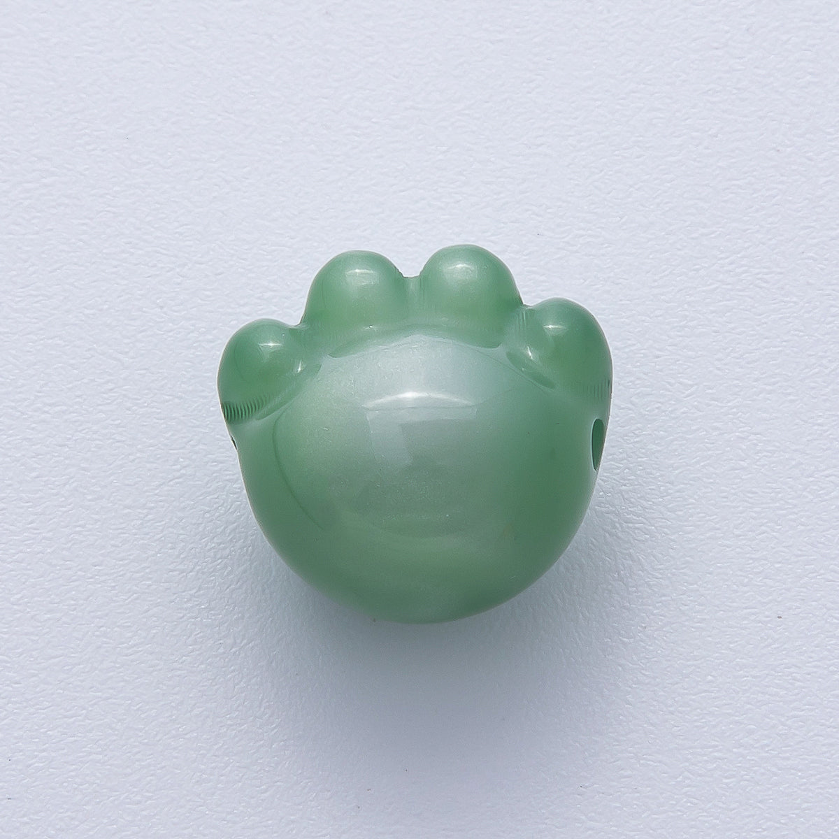 15mm Resin Blue, White, Green, Fuchsia, Pink, Purple, Red Paw Print Pet Animal Bead | B663 - B673