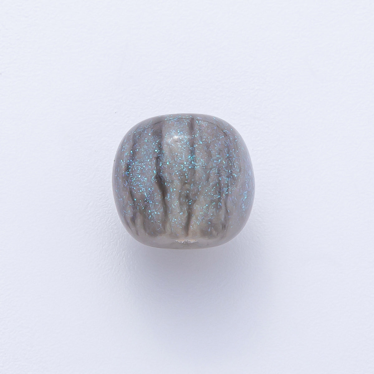 10pcs 12mm Black, Red, Blue, Grey, Green Glitter Resin Round Bead | B675 - B678