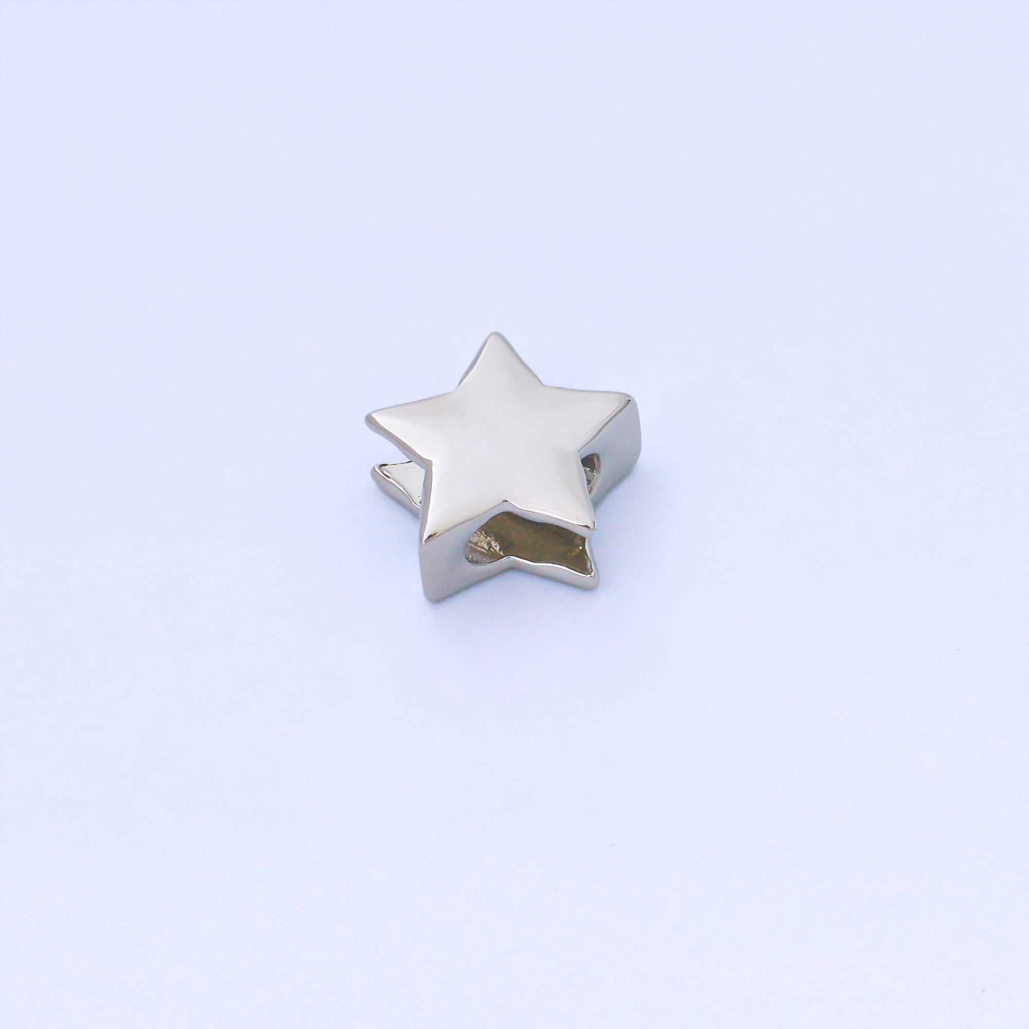 24K Gold Filled 13mm Personalized Cord Chubby Star Bead Spacer | B852