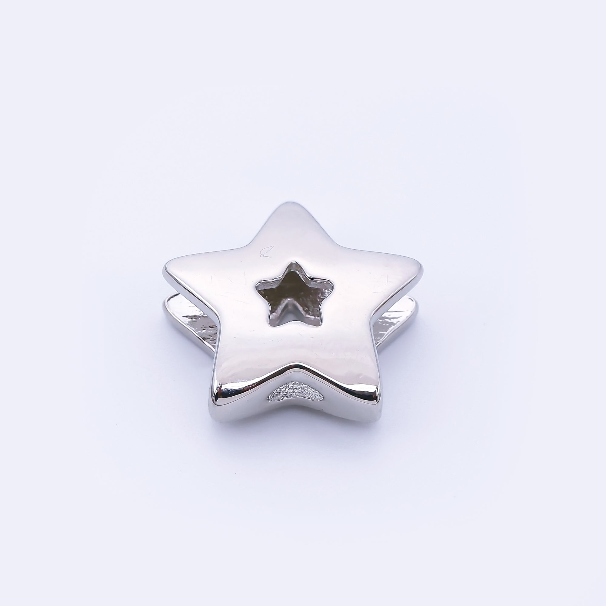 24K Gold Filled 21mm Minimalist Open Celestial Star Bead in Gold & Silver | B854