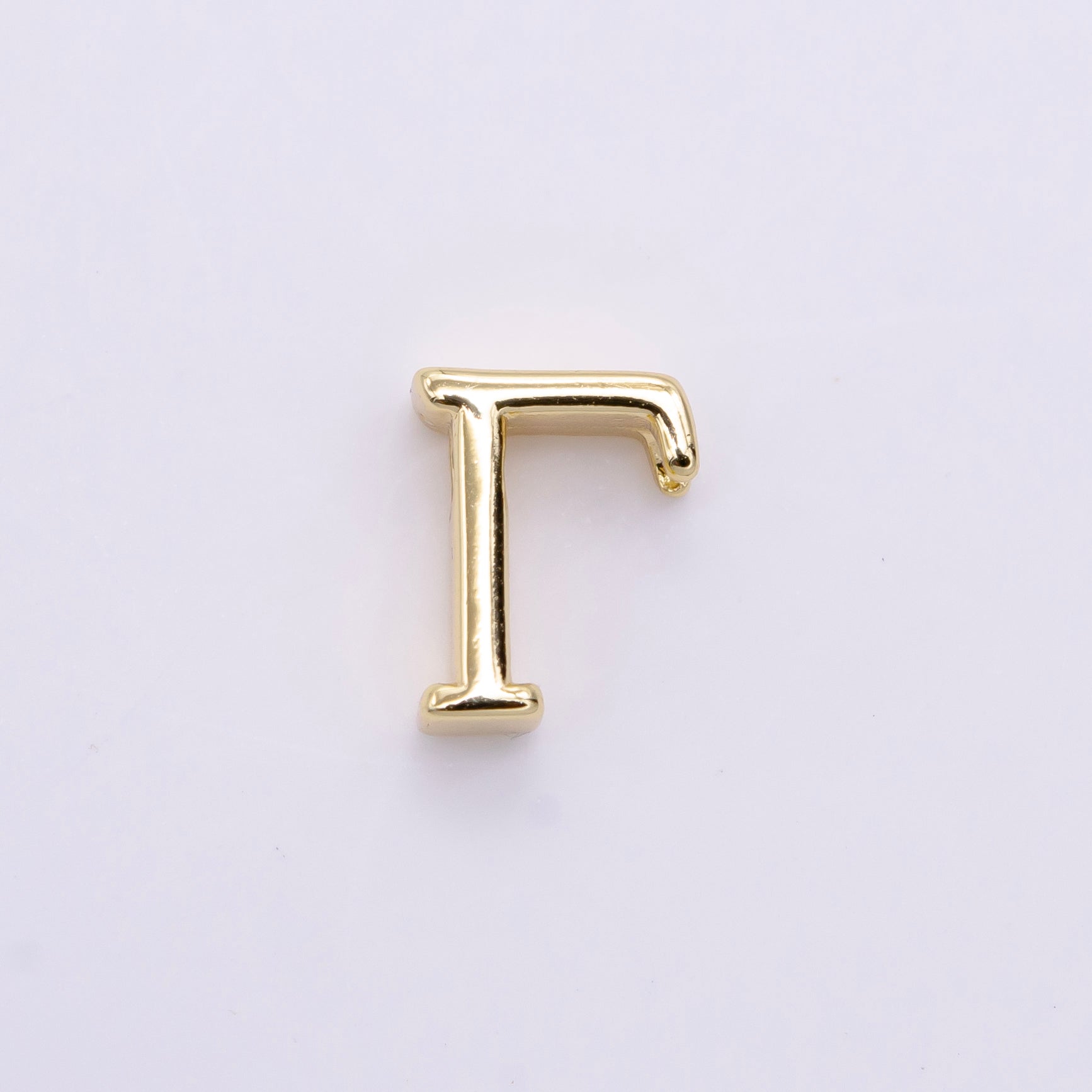 16K Gold Filled 8mm Minimalist Greek Letter Bead in Gold & Silver | B896 - B900