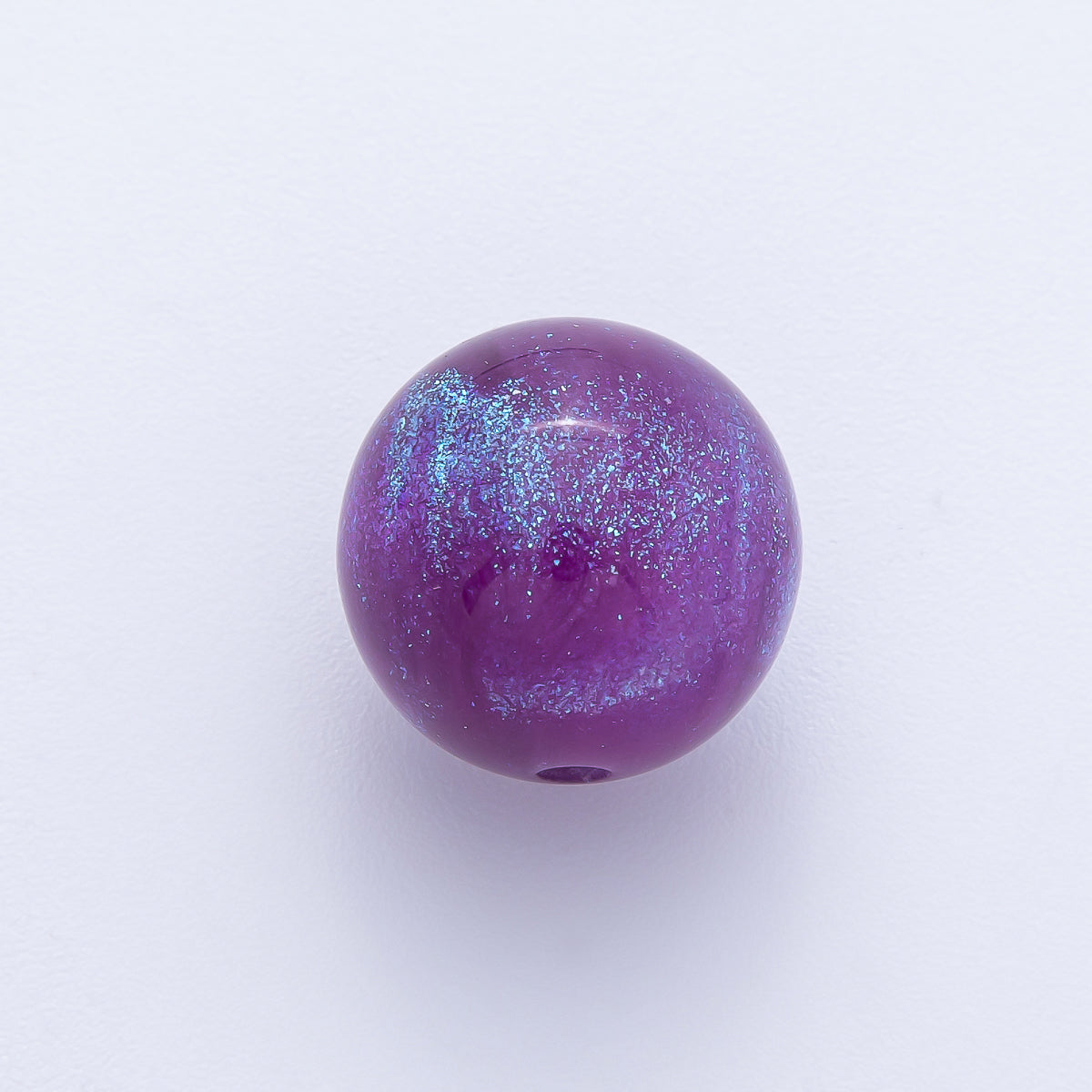 10pcs 16mm Dark Blue Glitter Resin Round Bead Set | Beads-00034 - Beads-00038