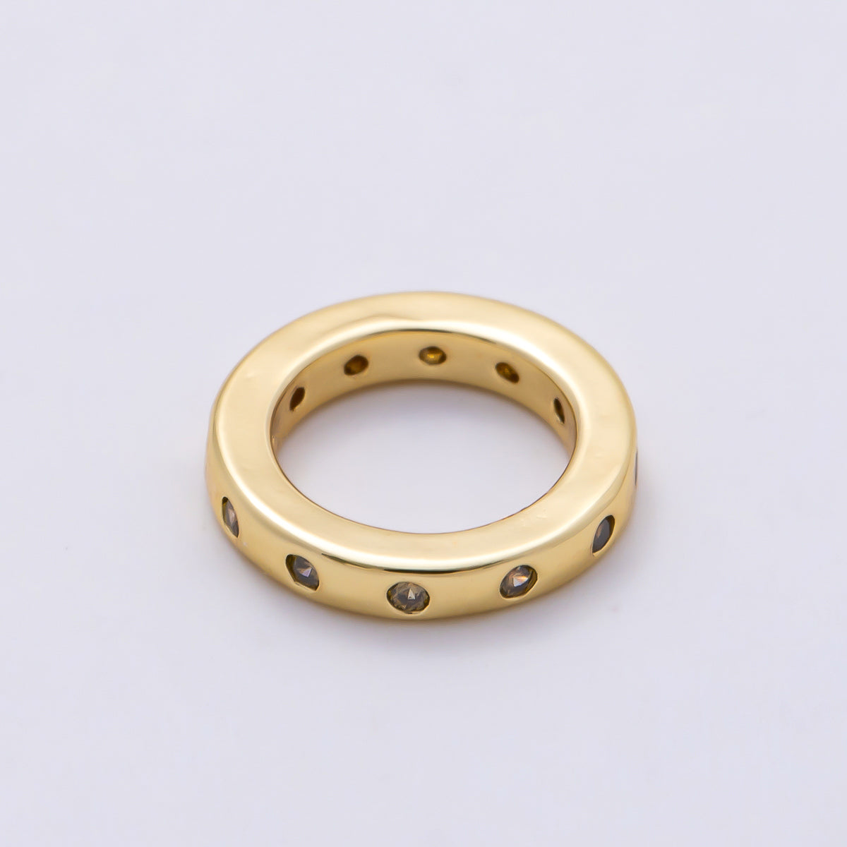 16K Gold Filled 10mm Birthstone CZ Dotted Spacer Beads | Beads-00339 ~ Beads-00338