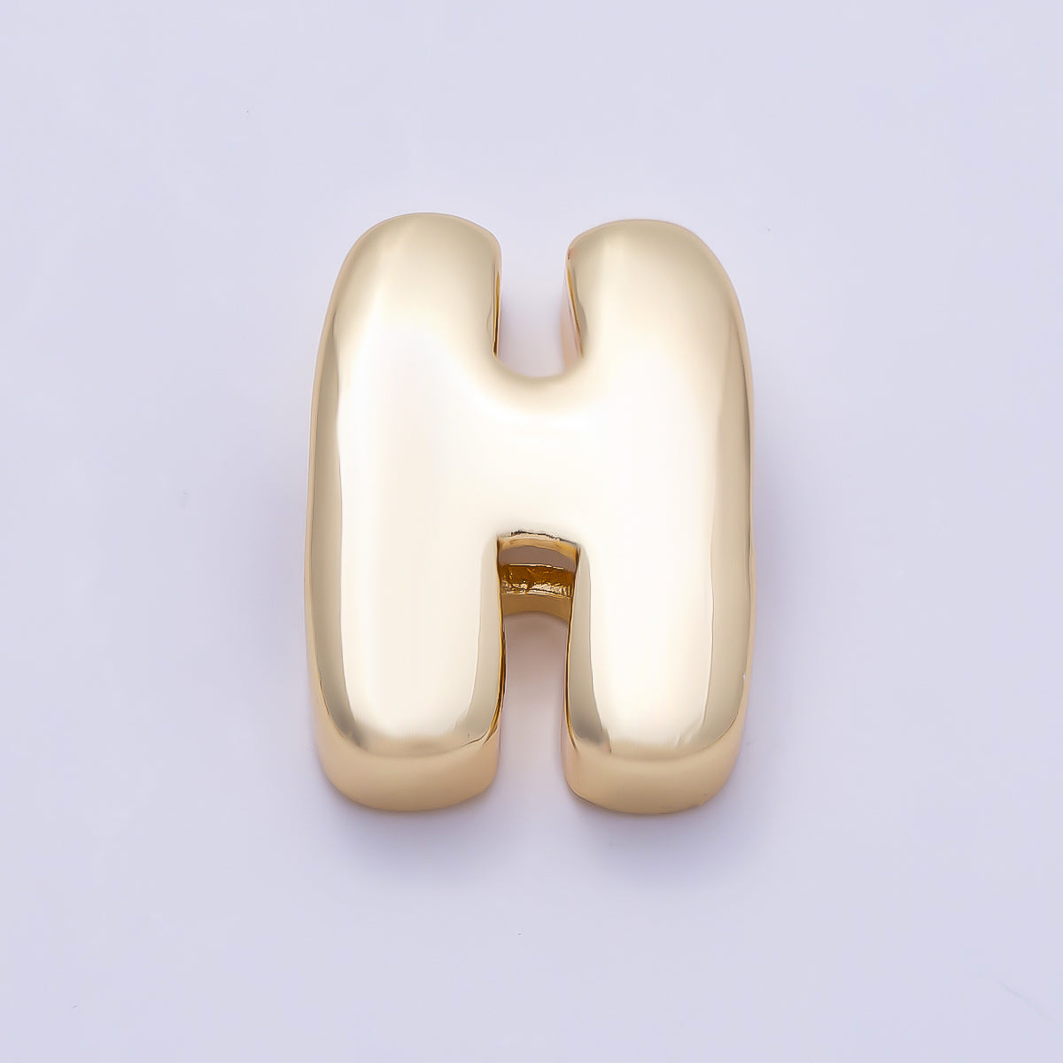 16K Gold Filled 20mm Minimalist Chubby Initial Letter A-Z Alphabet Personalized Bead | Beads-00414 ~ Beads-00439