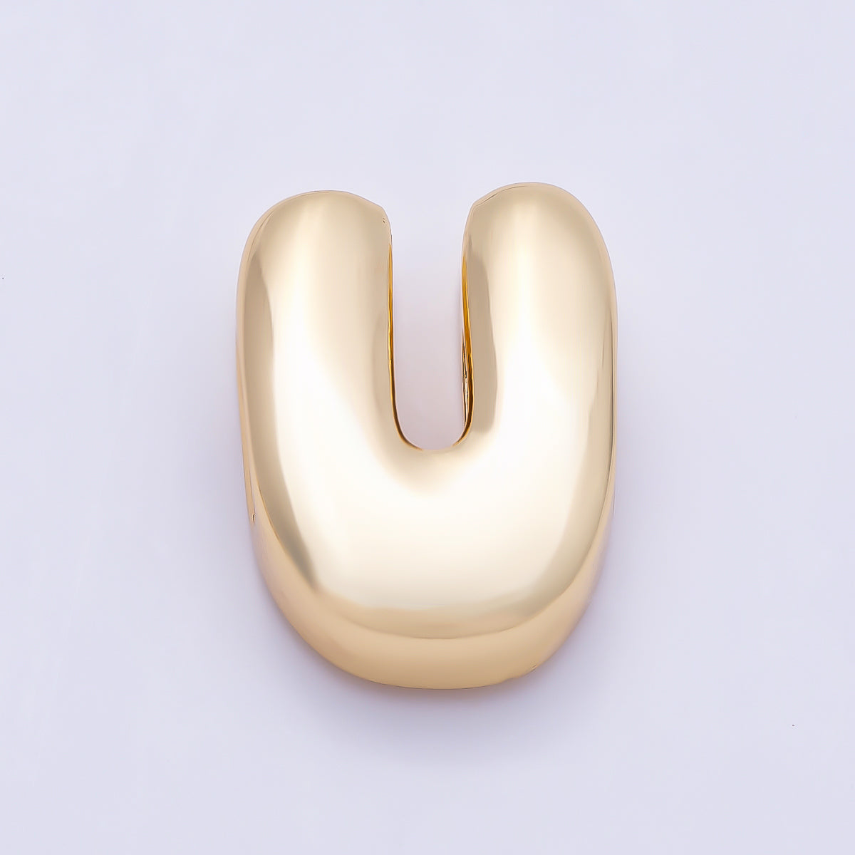 16K Gold Filled 20mm Minimalist Chubby Initial Letter A-Z Alphabet Personalized Bead | Beads-00414 ~ Beads-00439