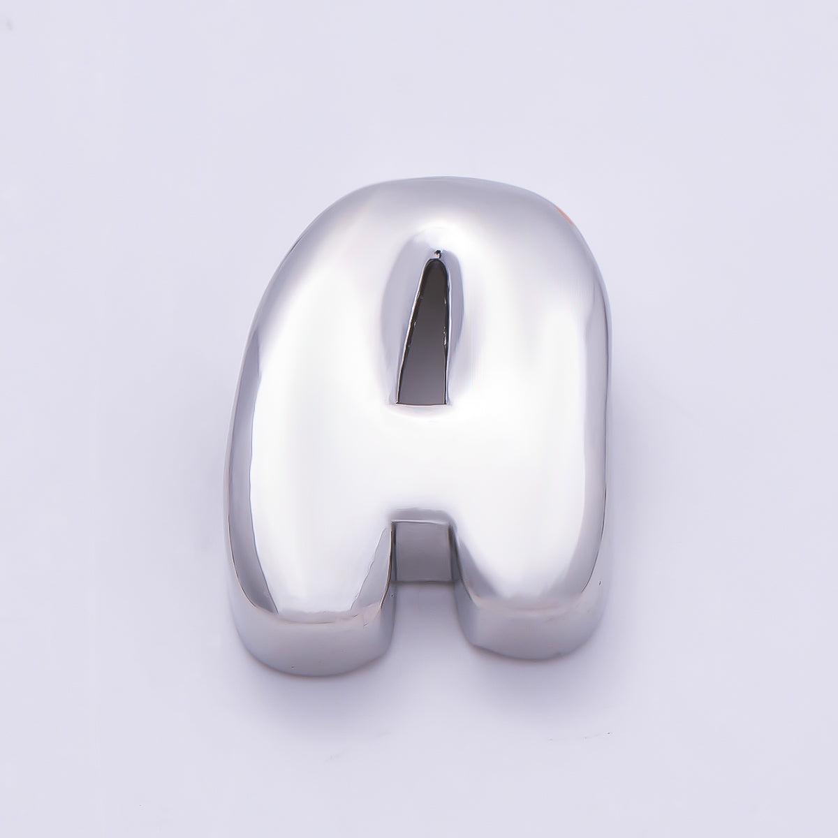 Silver 20mm Minimalist Chubby Initial Letter A-Z Alphabet Personalized Bead | Beads-00440 ~ Beads-00439 (Copy)