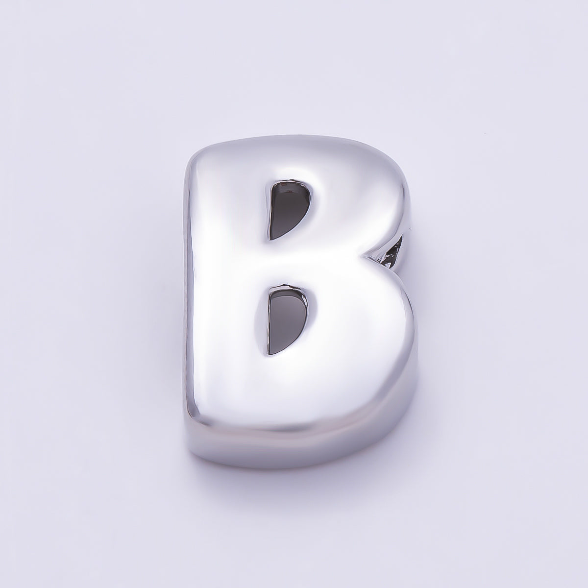 Silver 20mm Minimalist Chubby Initial Letter A-Z Alphabet Personalized Bead | Beads-00440 ~ Beads-00439 (Copy)
