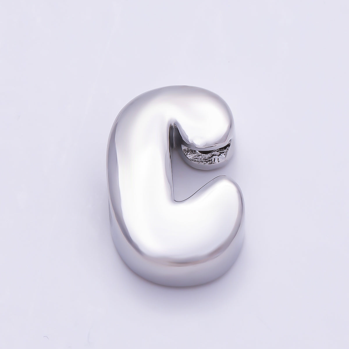 Silver 20mm Minimalist Chubby Initial Letter A-Z Alphabet Personalized Bead | Beads-00440 ~ Beads-00439 (Copy)