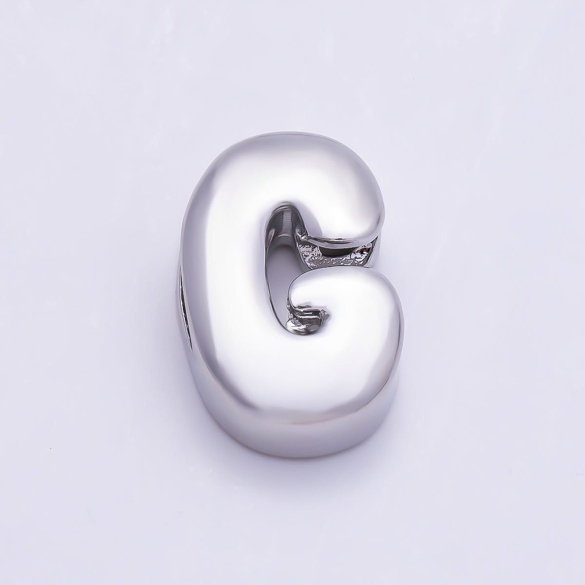 Silver 20mm Minimalist Chubby Initial Letter A-Z Alphabet Personalized Bead | Beads-00440 ~ Beads-00439 (Copy)
