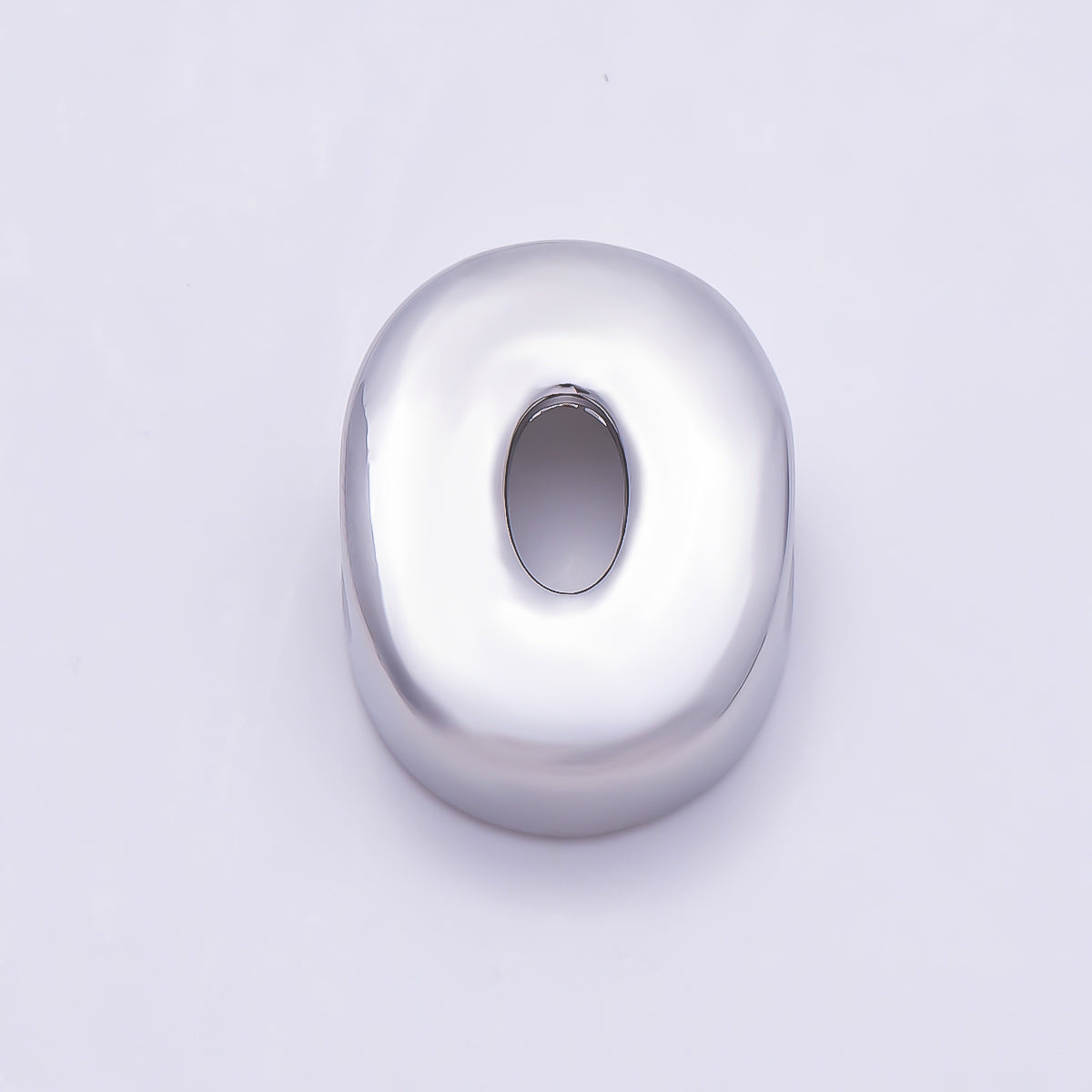 Silver 20mm Minimalist Chubby Initial Letter A-Z Alphabet Personalized Bead | Beads-00440 ~ Beads-00439 (Copy)