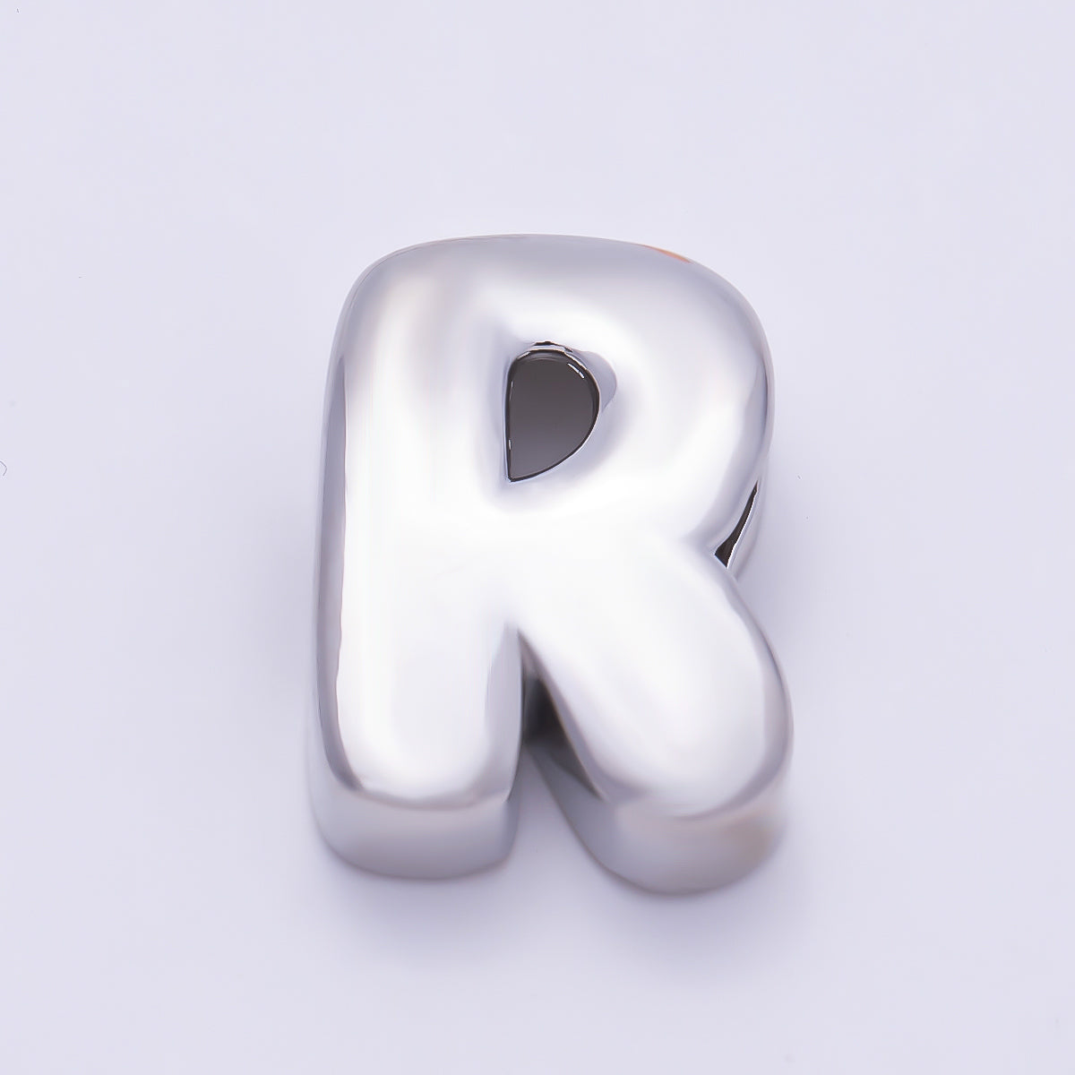 Silver 20mm Minimalist Chubby Initial Letter A-Z Alphabet Personalized Bead | Beads-00440 ~ Beads-00439 (Copy)
