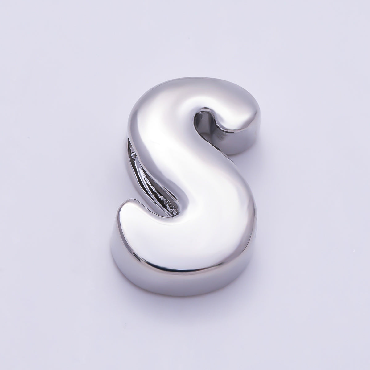 Silver 20mm Minimalist Chubby Initial Letter A-Z Alphabet Personalized Bead | Beads-00440 ~ Beads-00439 (Copy)