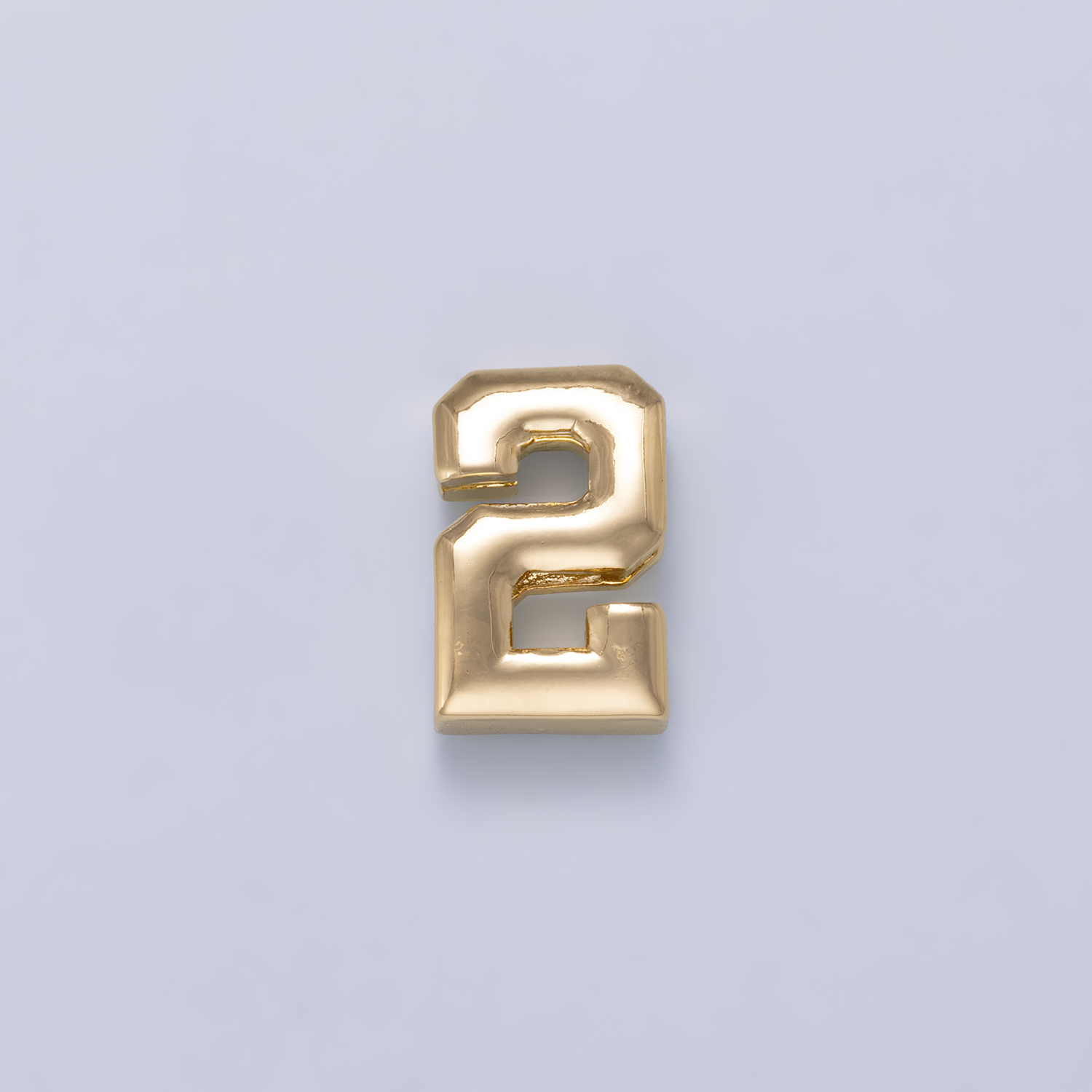 24K Gold Filled 20mm Minimalist Sport Number Numerology Bead | Beads-00478 Beads-00479
