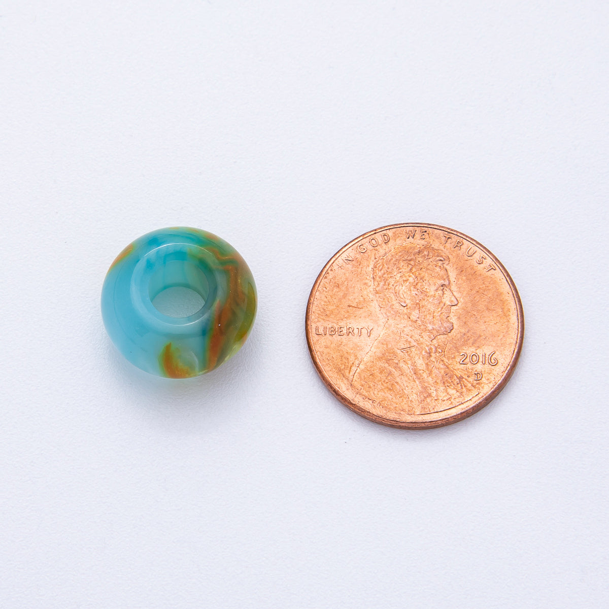 10 pcs 7mm Blue, Green, Brown, Red Multicolor Resin Rondelle Bead | B618 B621