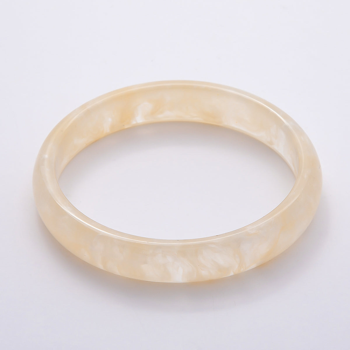 Brown, White, Red, Cream, Blue, Pink, Green, Teal Marble Thin Acrylic Resin Bangle Bracelet | WA-04423 ~ WA-04430