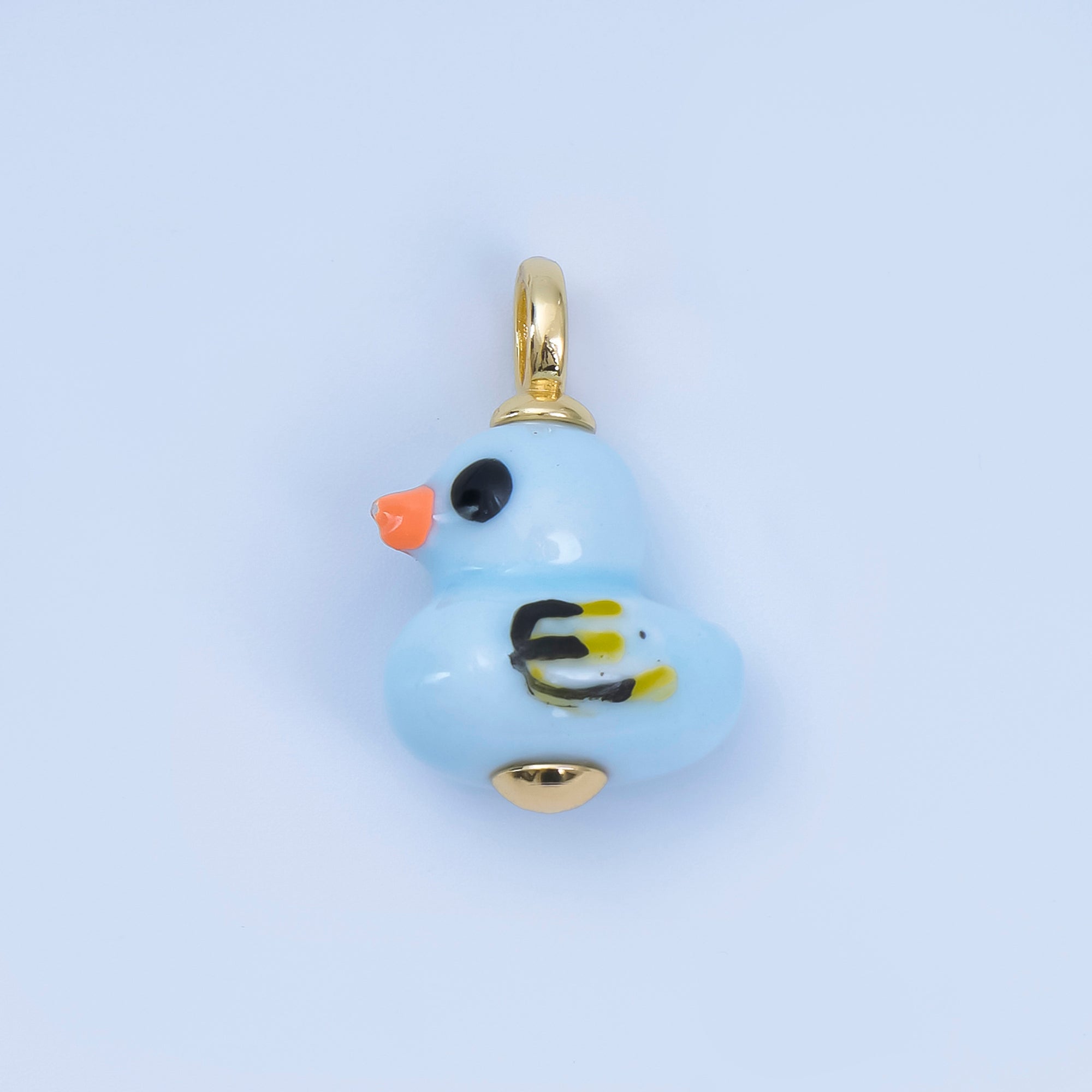 24K Gold Filled 20mm Bird Ceramic Porcelain Drop Pendant | C953 - C959
