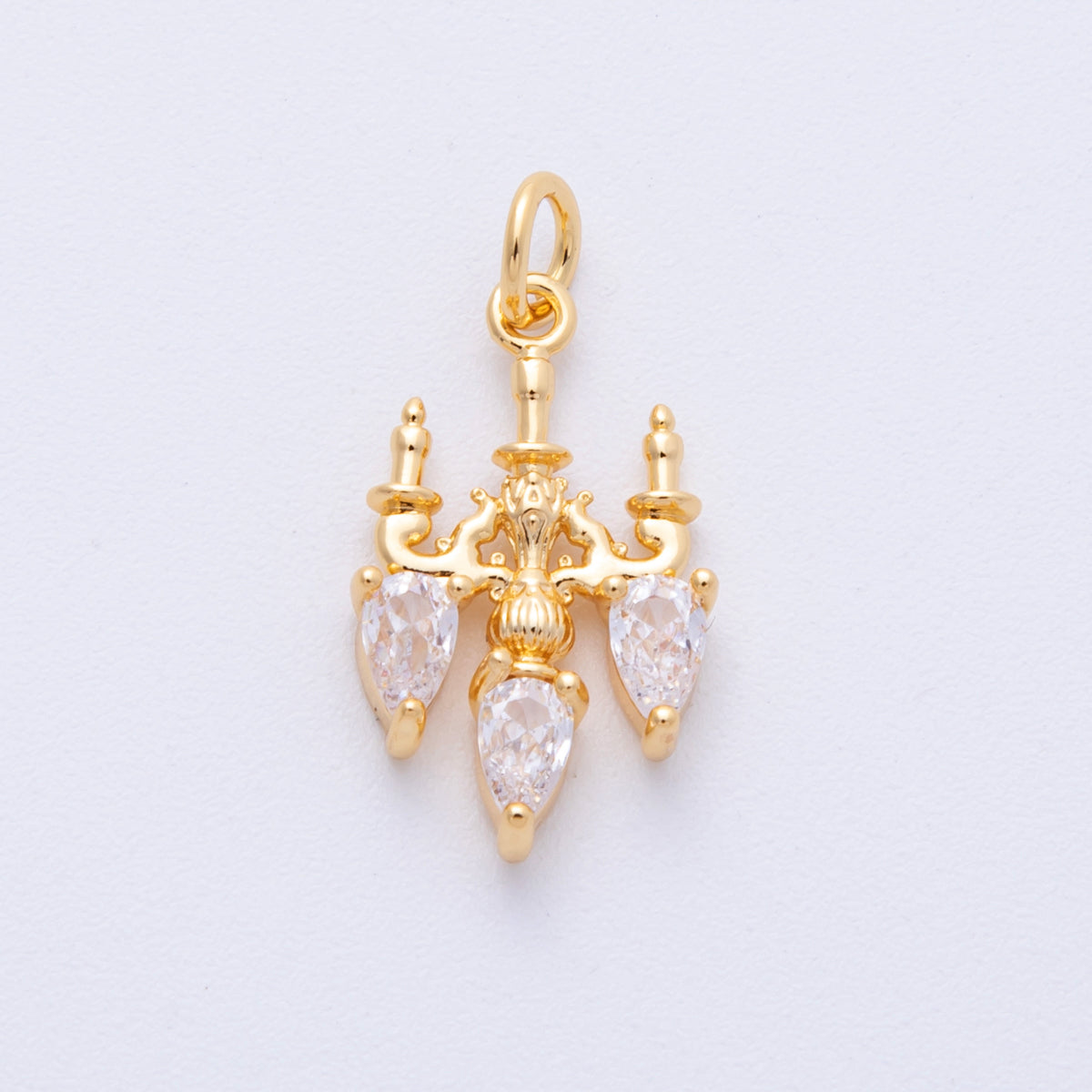 18K Gold Filled 20mm Clear Marquise Candle Chandeliers Charm | Charms-00117