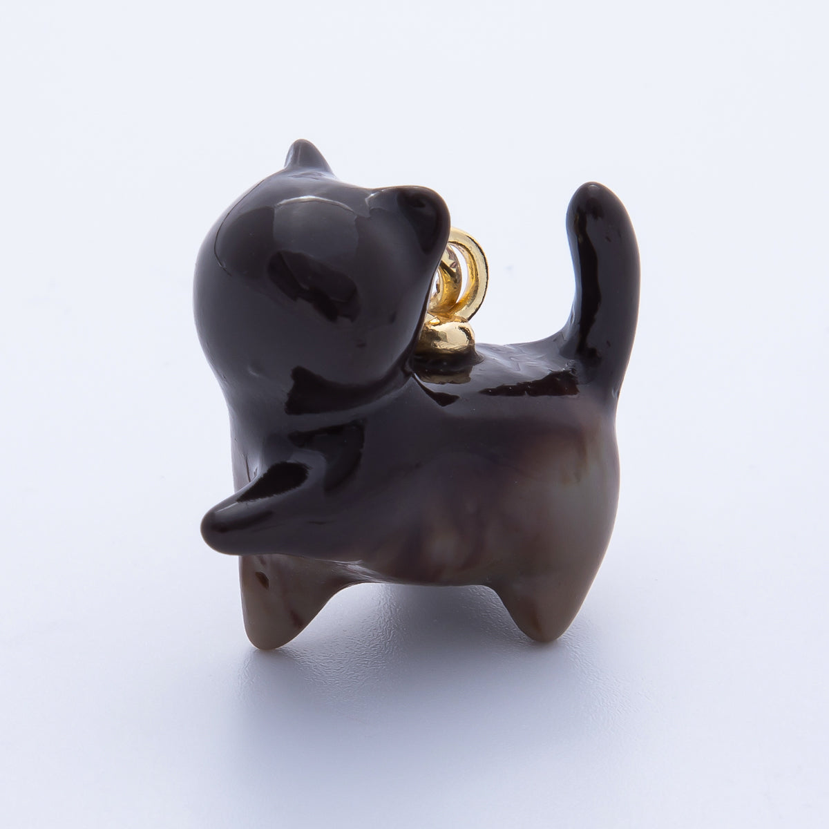 18K Gold Filled 27mm Glitter Kitty Cat Animal Resin Charm | Charms-00193 - Charms-00204