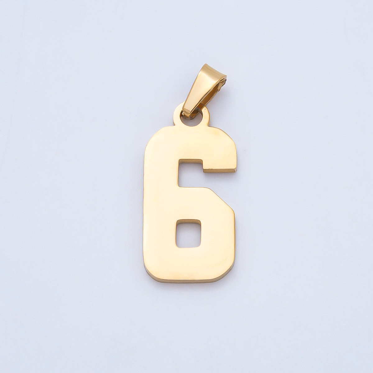 PVD Stainless Steel 23mm Sport Jersey Varsity Number Pendant | Charms-00981 ~ Charms-00990